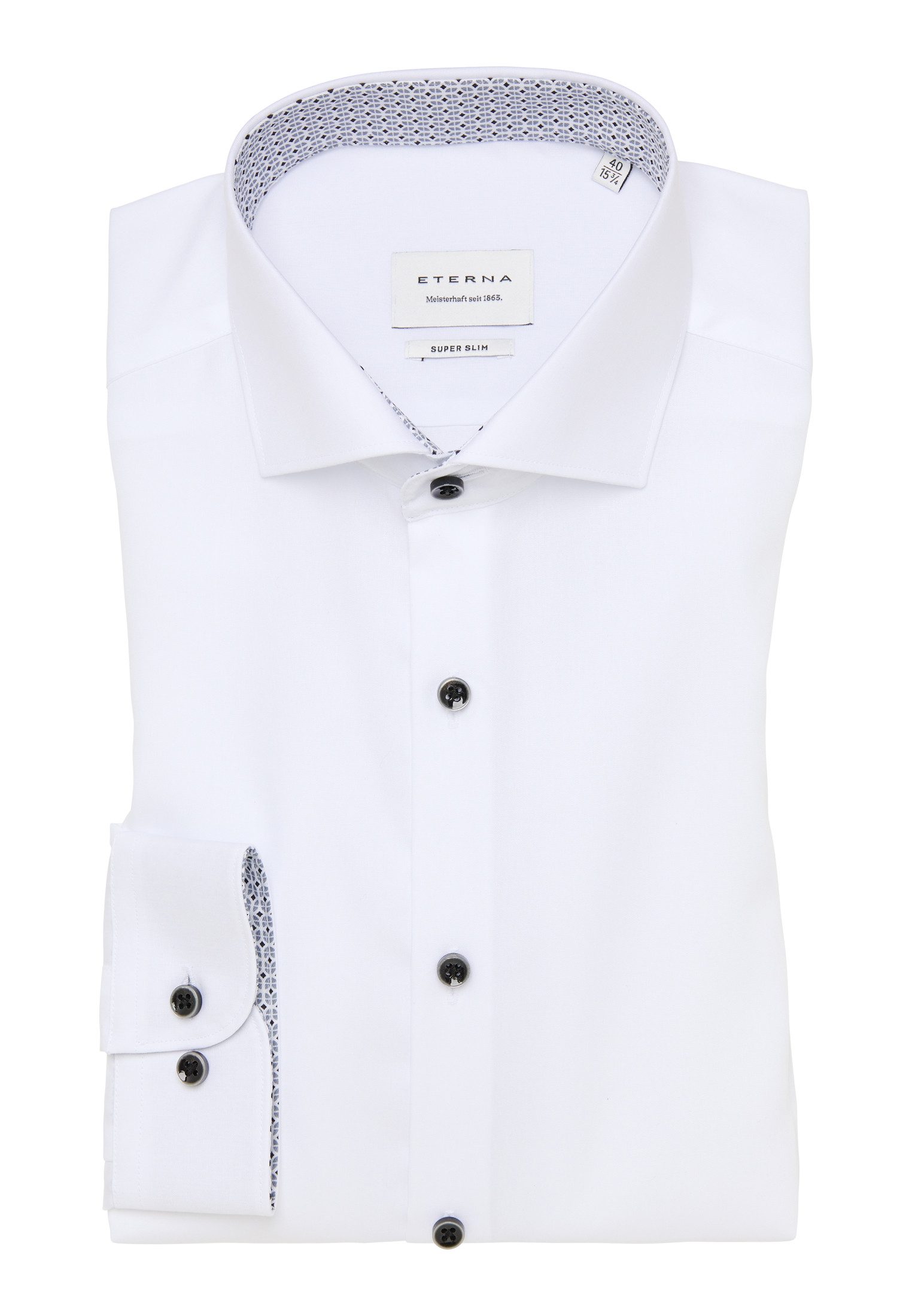 Eterna Langarmhemd - Hemd Slim Fit - Original Shirt Popeline - ohne Brusttasche
