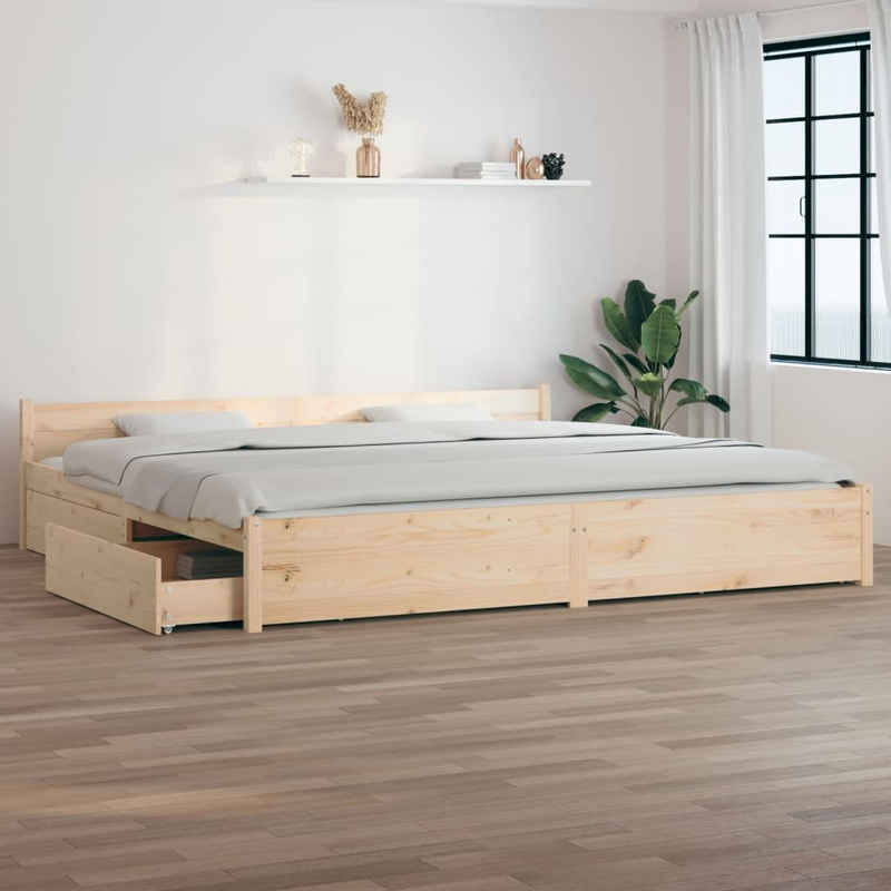 vidaXL Bett Bett mit Schubladen 200x200 cm
