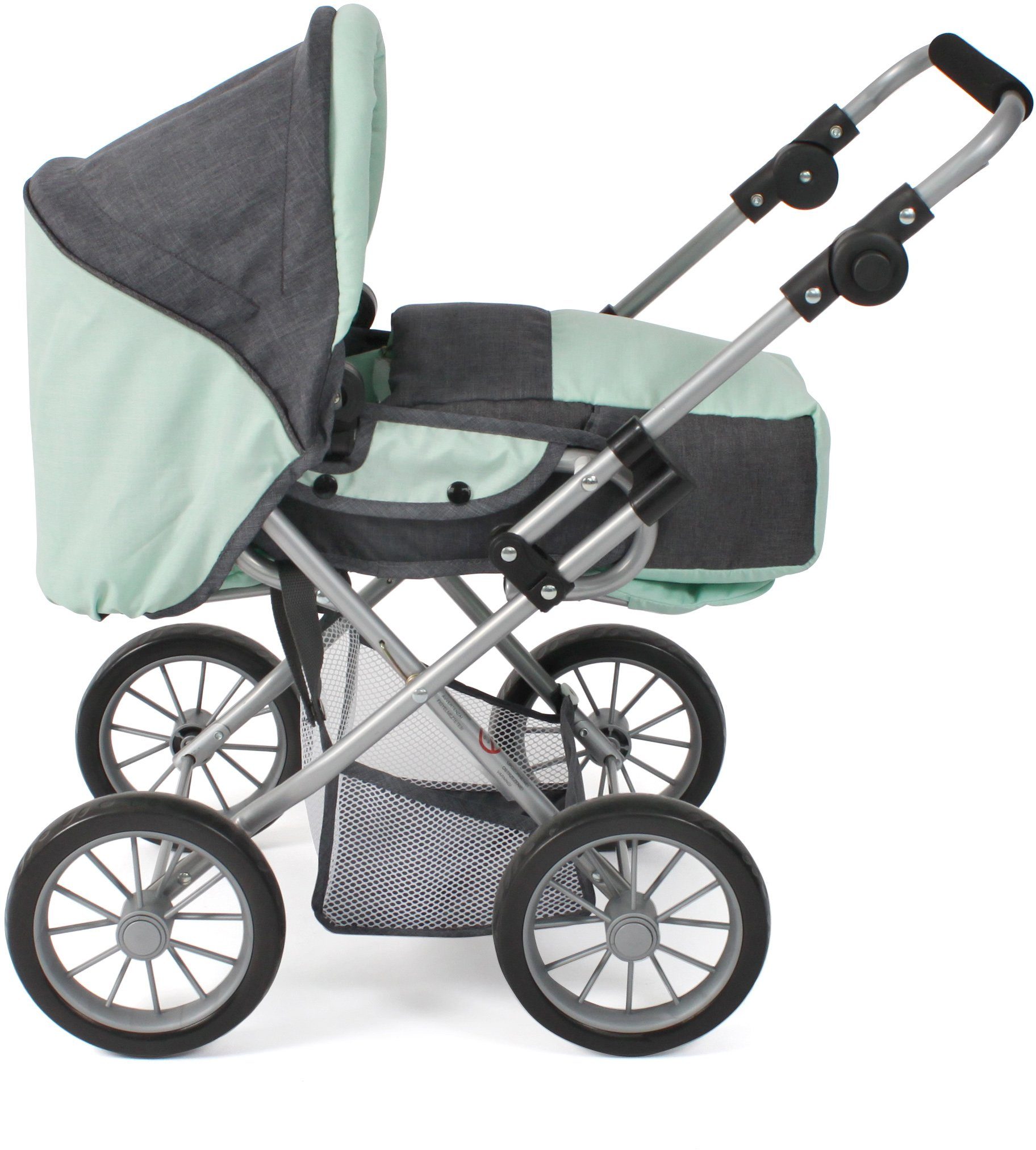CHIC2000 Kombi-Puppenwagen Leni, Grau-Mint, mit herausnehmbarer günstig online kaufen