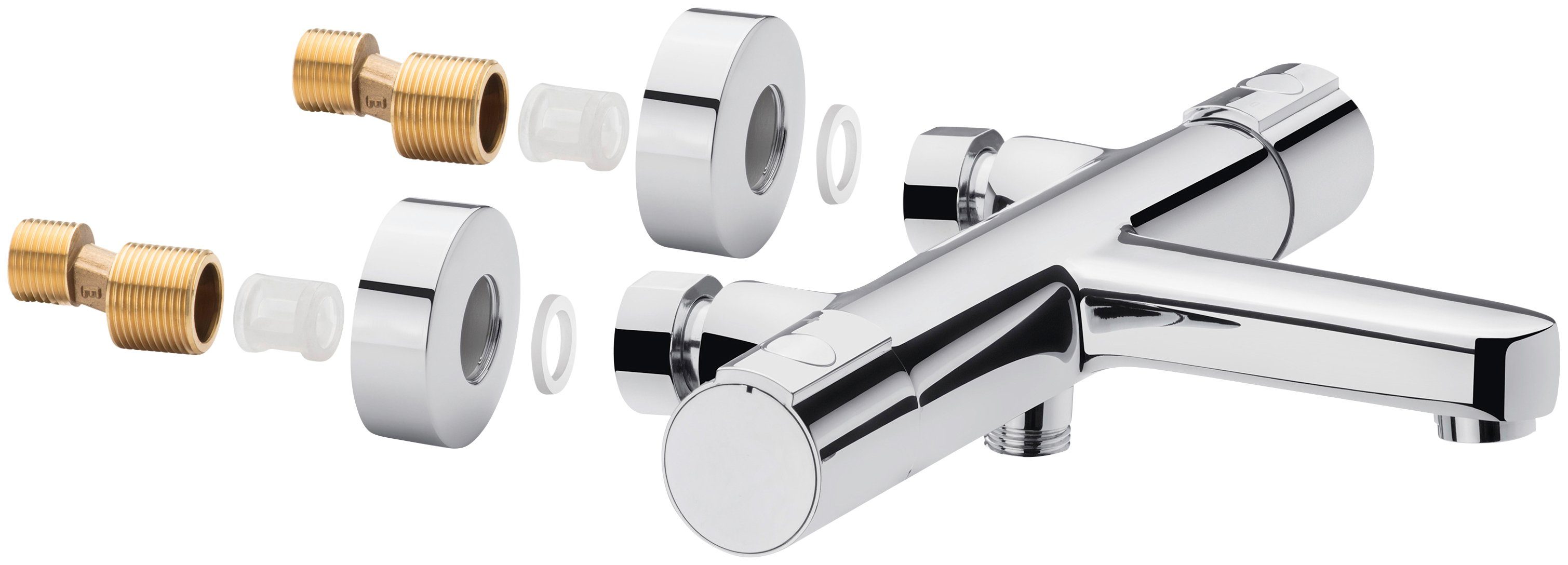 CORNAT Wannenthermostat Derval Messing, verchromt günstig online kaufen