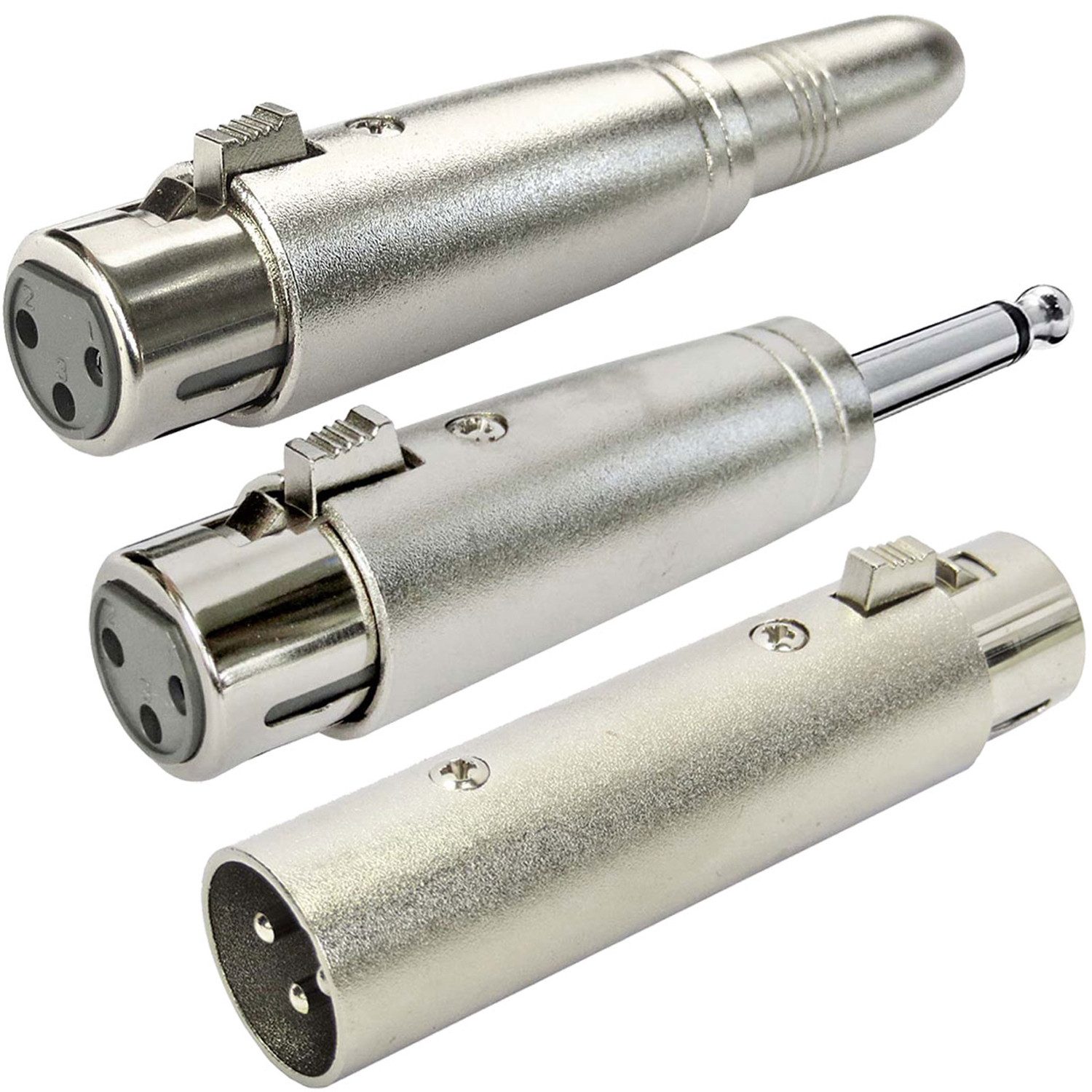 keepdrum Adapter Set XLR-F XLR-M XLR-F 6,3mm Buchse XLR-F 6,3mm Audio-Adapter