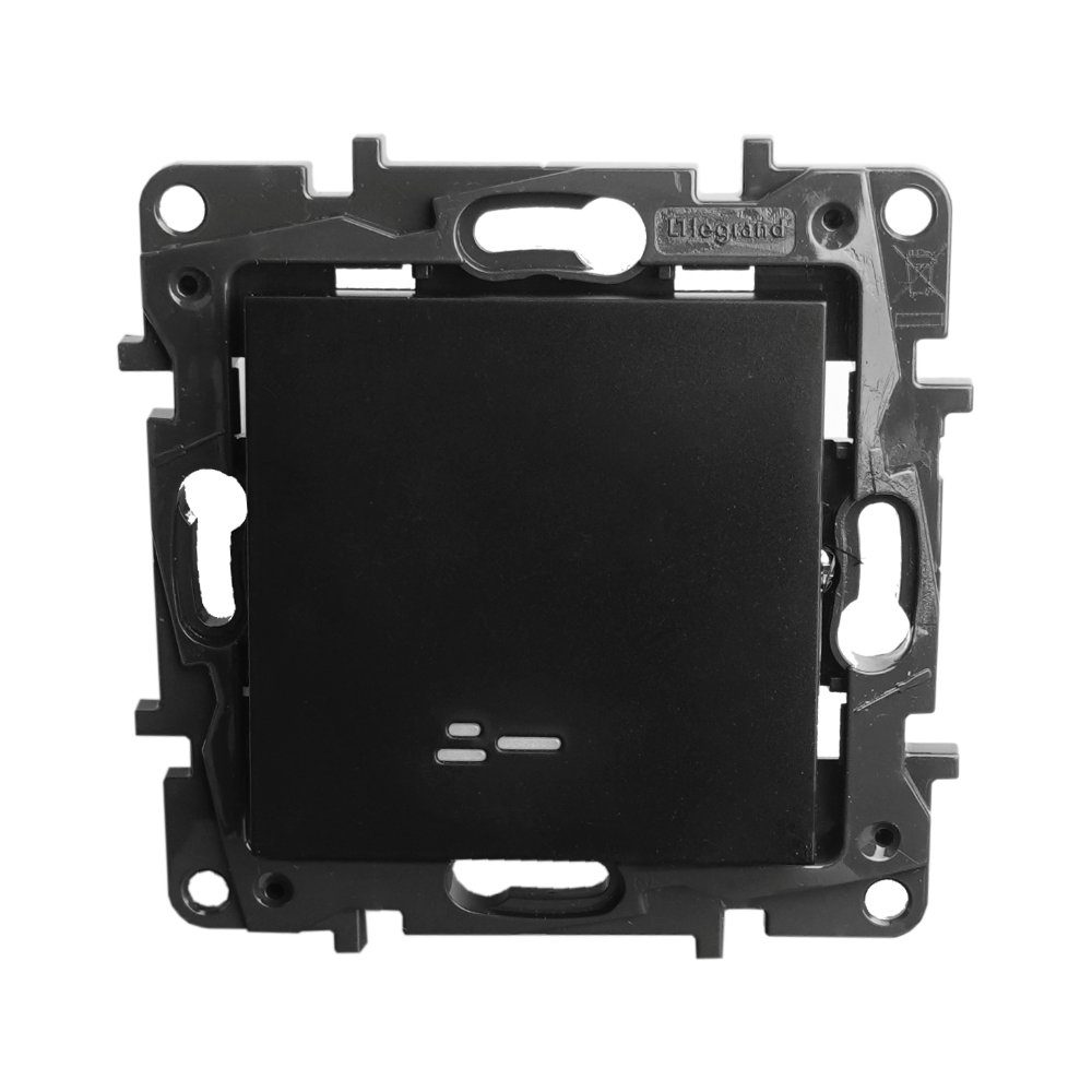 legrand® Schalter Ein- / Ausschalter beleuchtet 10 AX schwarz Niloe Step (1-St)