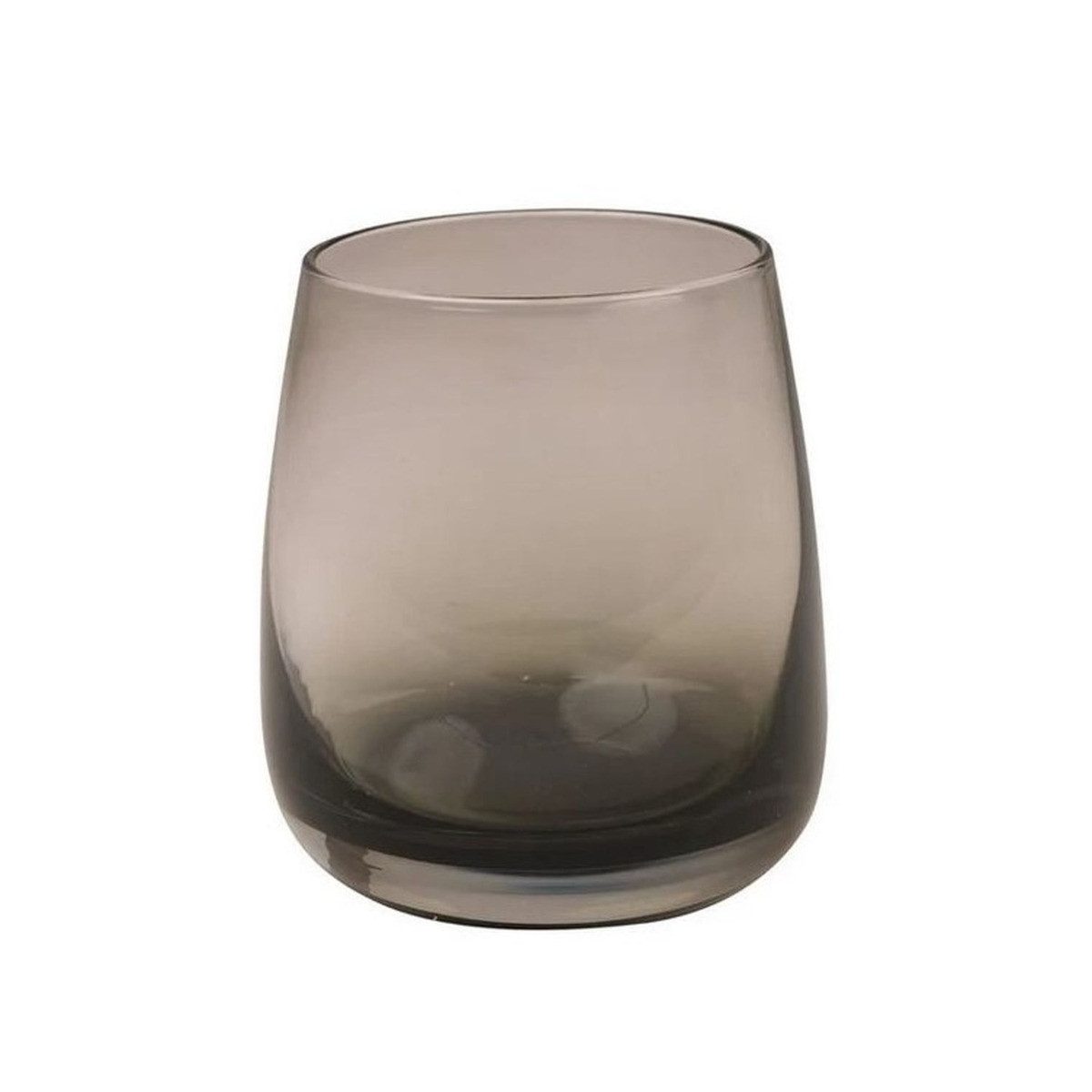 INNA-Glas Glas Wasserglas EDELMIRA, grau-klar, 9,5cm, Ø8,5cm, Glas