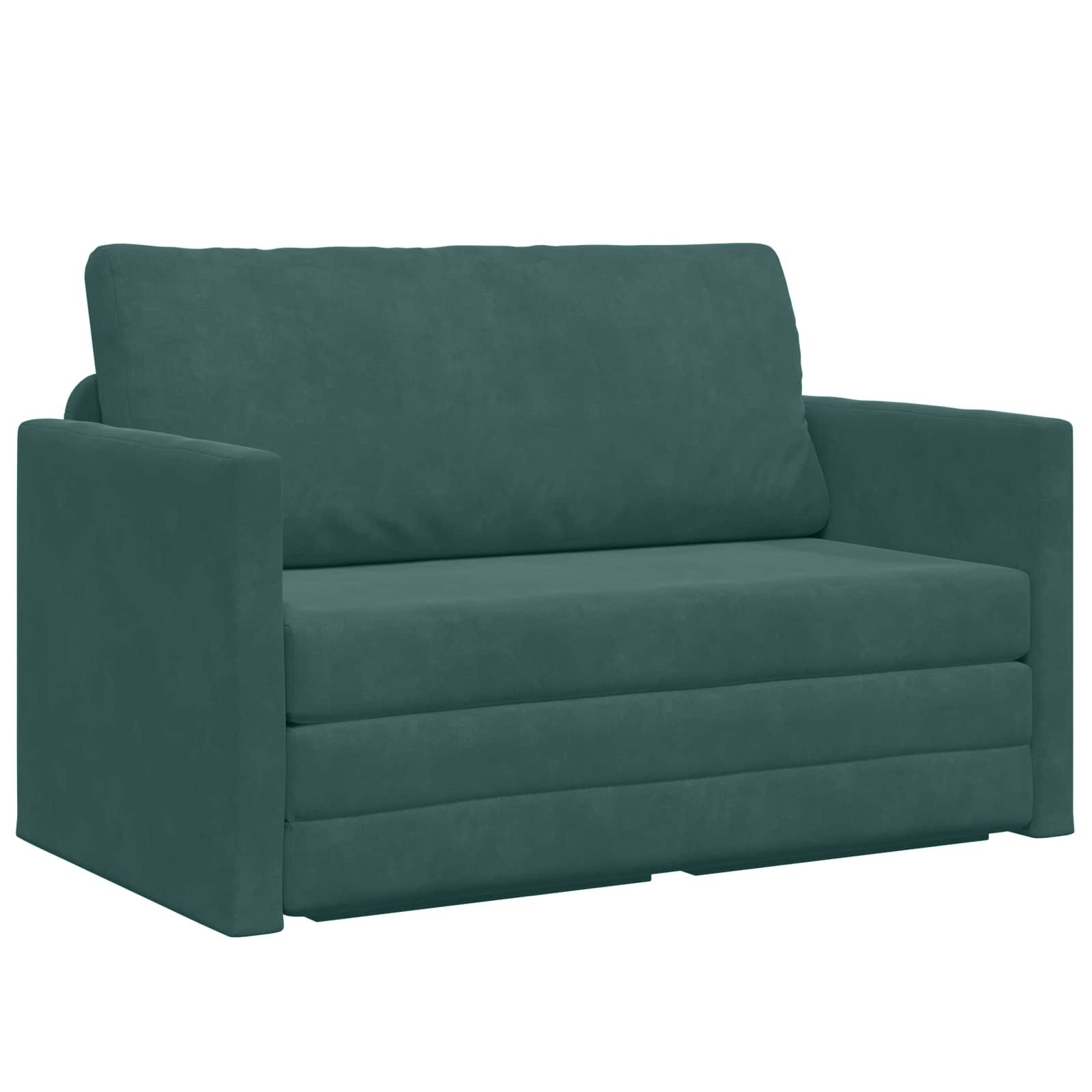 vidaXL Sofa Schlafsofa Dunkelgrün 124 x 71 x 78 cm Samt, 1 Teile