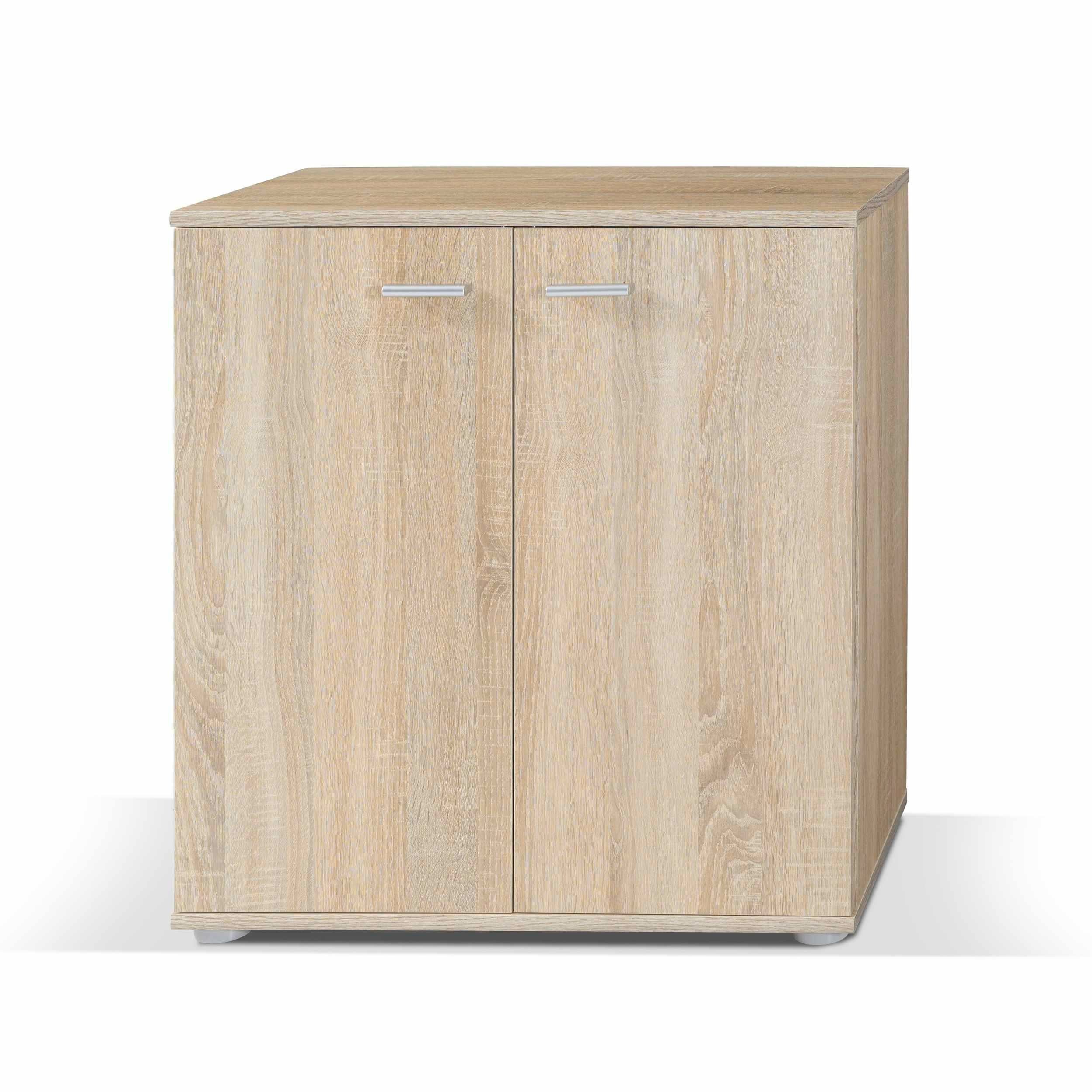 Furnix Kommode Sideboard fürs Wohnzimmer mit 2 Türen modern Midos 3 Sonoma