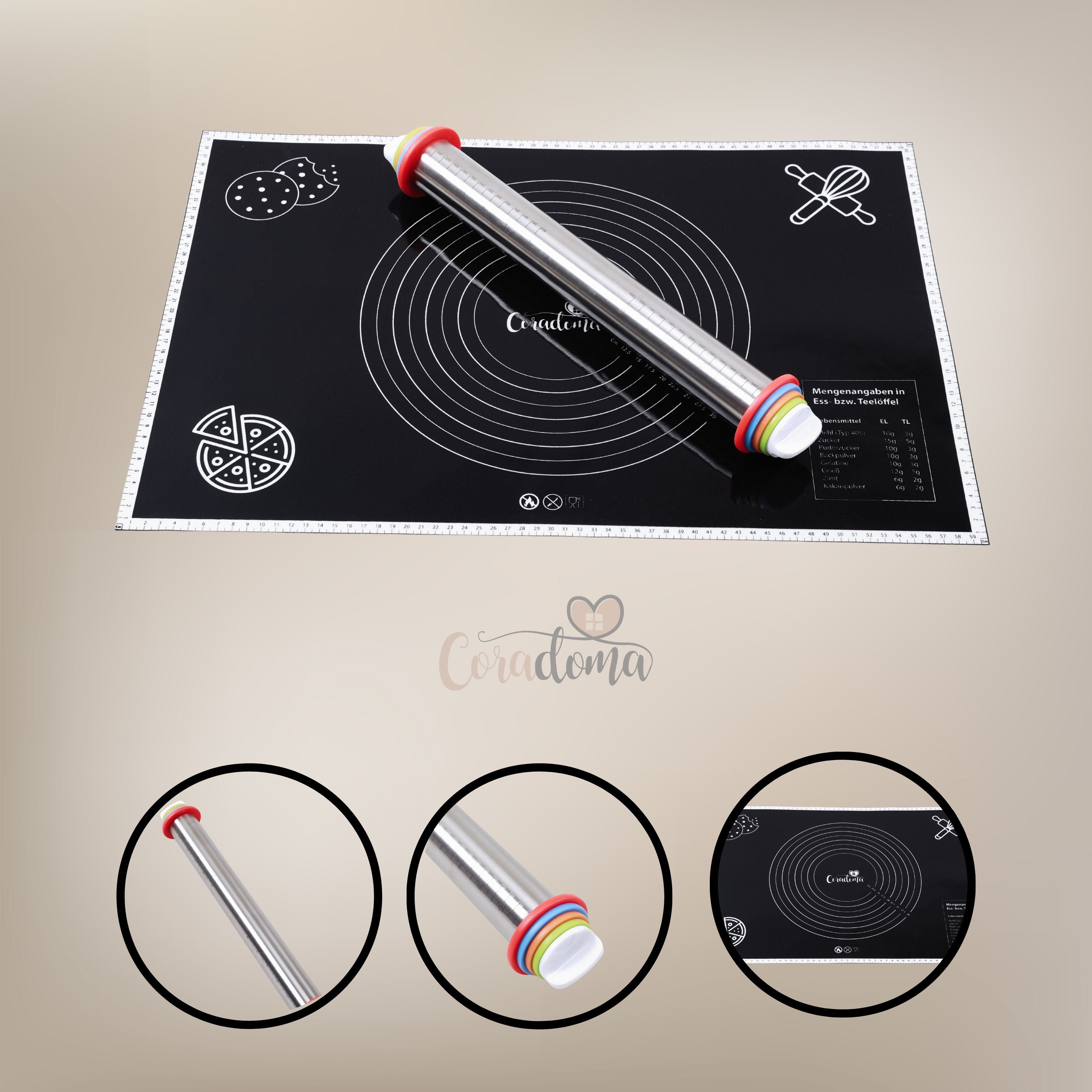 SILISTAR Backmatte Rund 30,5cm | Antihaft Backunterlage 2500x Wiederverwendbar