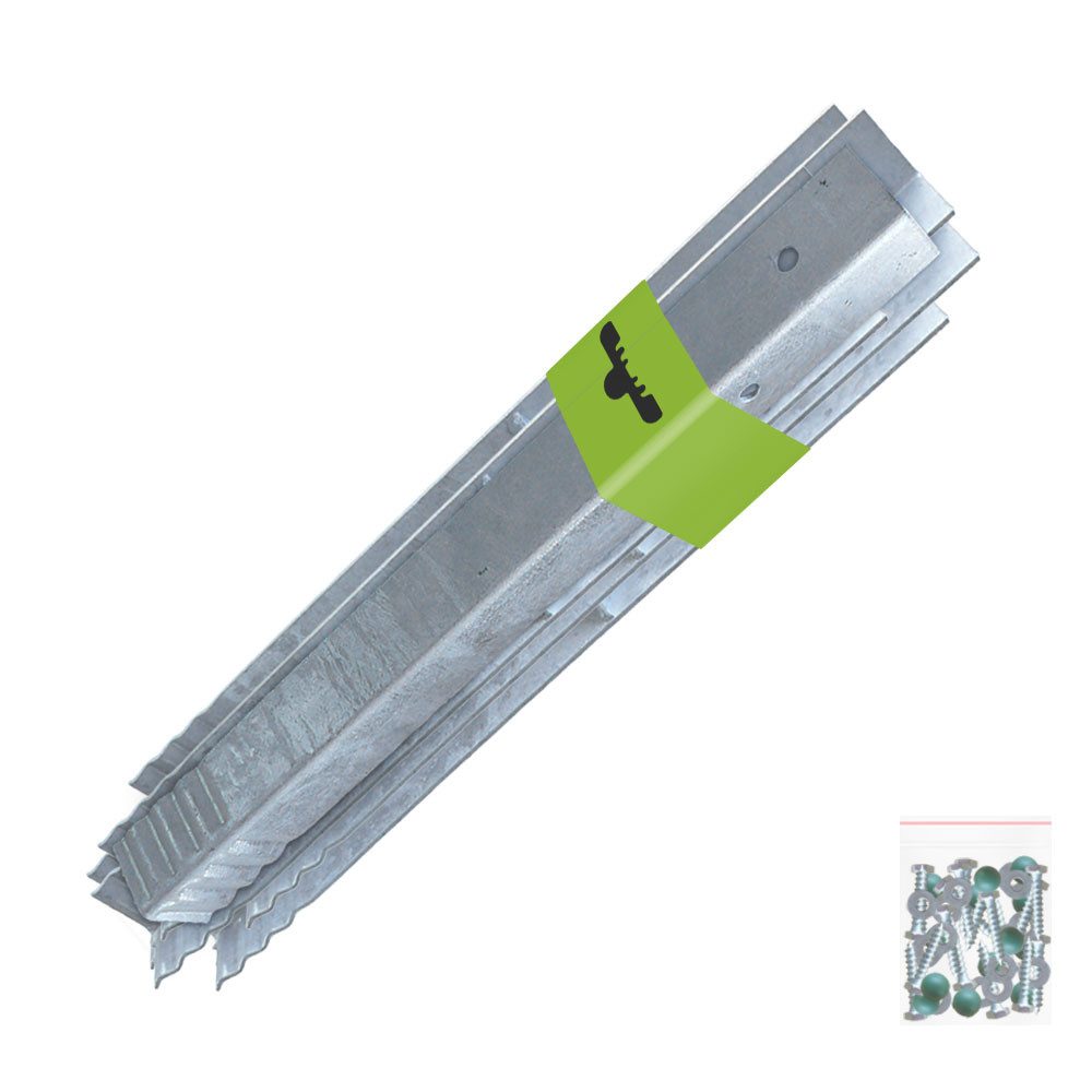 FATMOOSE Schaukelanker SolidRoot Winkelanker – Set mit 4 bis 20 feuerverzinkten Bodenankern, für Fatmoose Spieltürme und Schaukeln, einfache Montage durch direktes Einbetonieren und Verschraubung, (Inklusive Montagematerial (Schrauben, Unterlegscheiben &