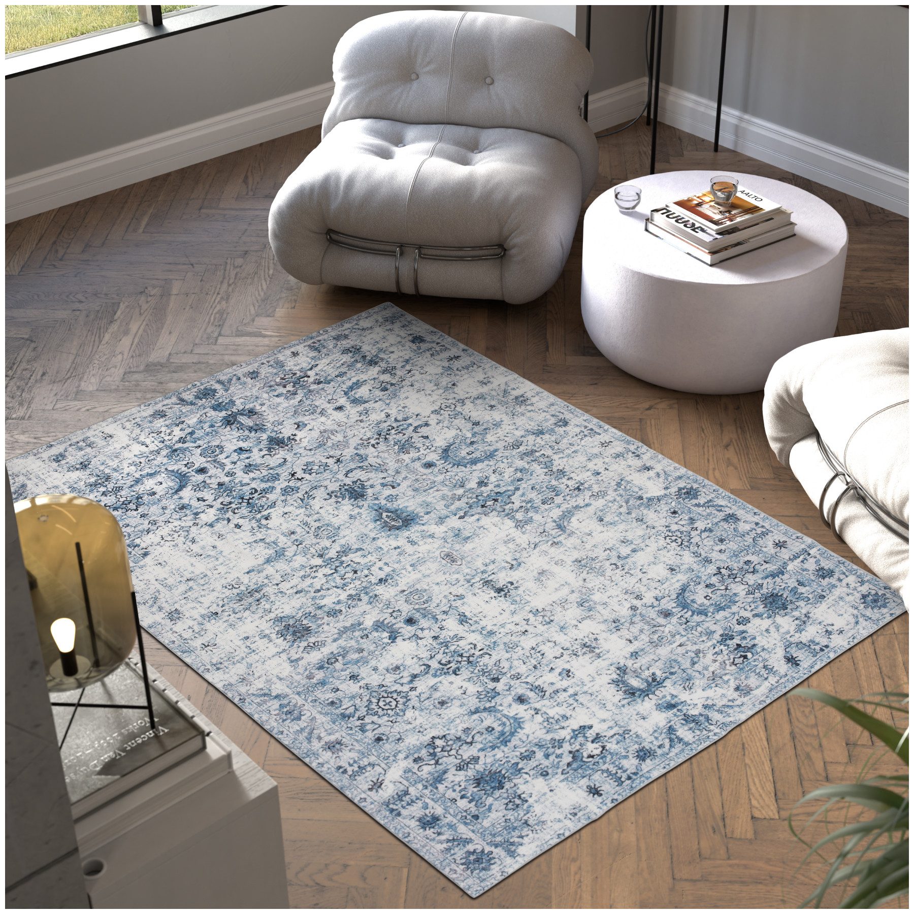 tectake Teppich Vintage Designer Teppich, Eckig, Höhe: 0.6 mm, verschiedene günstig online kaufen