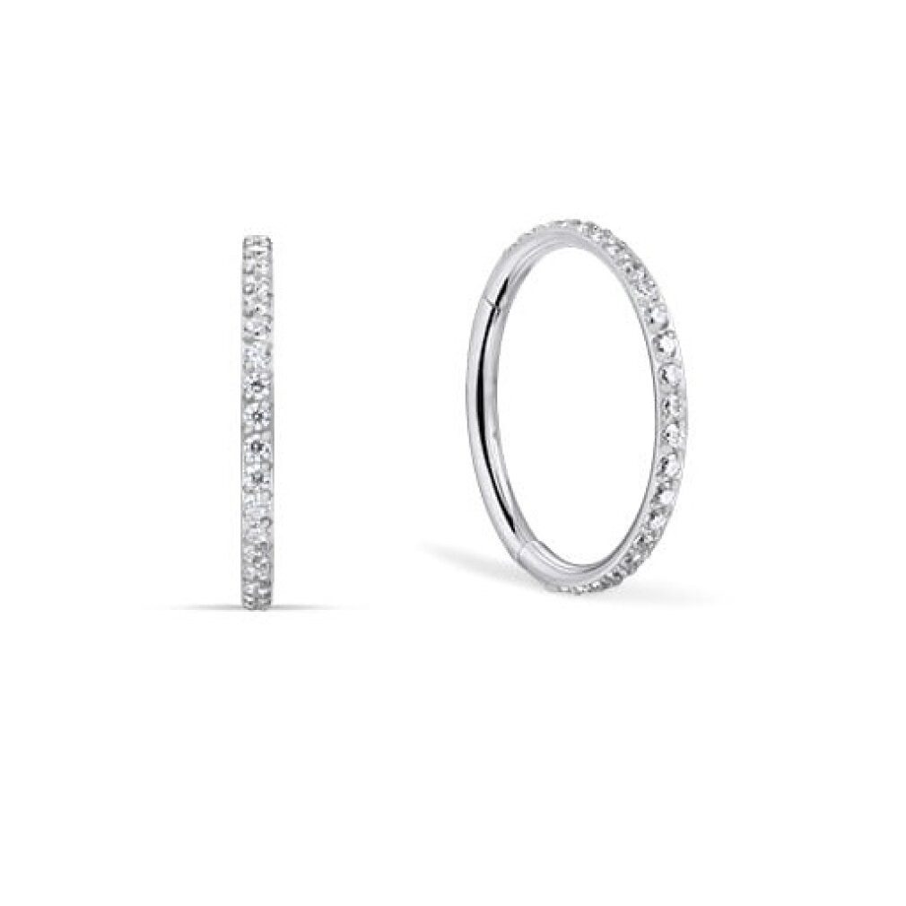 Bering Fingerring Funkelnde Stahlringe mit Zirkonen Arctic Symphony 730-17-05