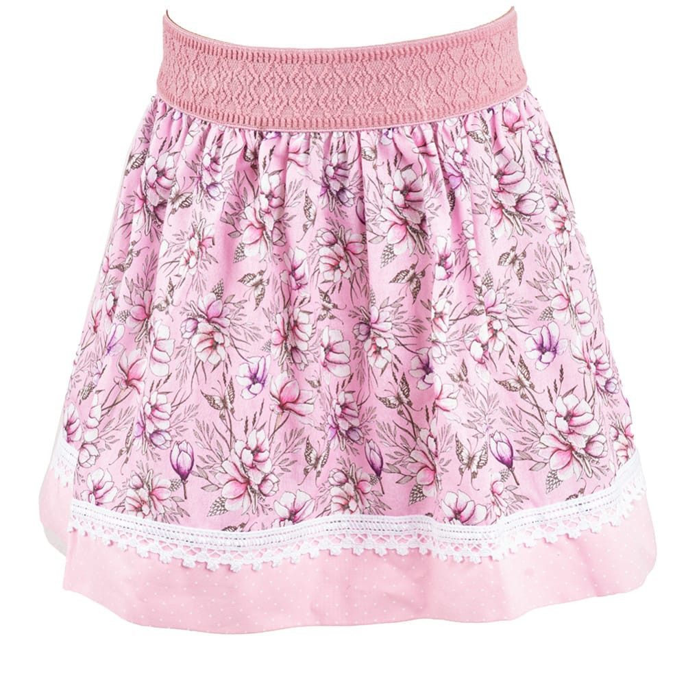 Minirock Kinderrock 60661 rosa Blumenmuster