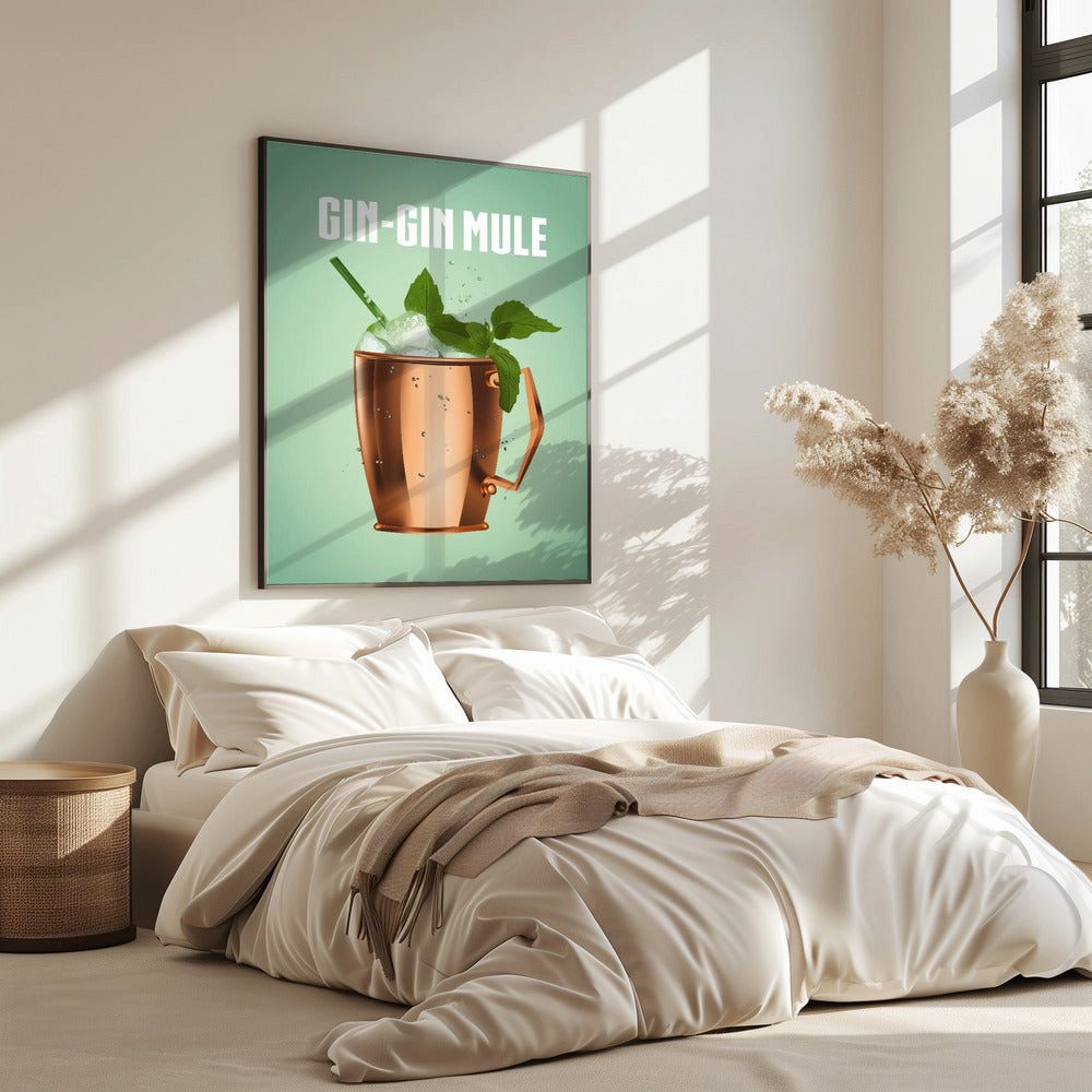 Papermoon Poster "Gin Gin Mule Copper" von Andreas Magnusson, 250 g/m² Galeriedruck, Mit oder ohne Rahmen, brillante UV-beständige Farben, Made in Germany