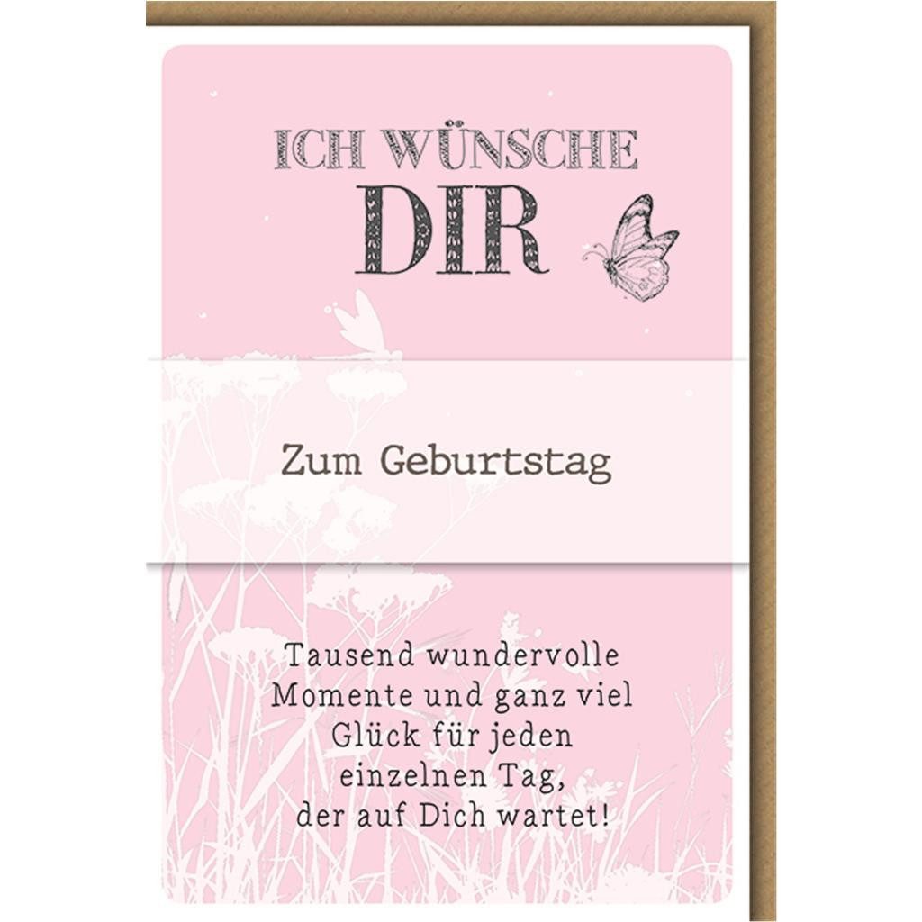 Grußkarten Geburtstag - Glückwunschkarte im Format 11,5 x 17 cm mit Umschlag - "T