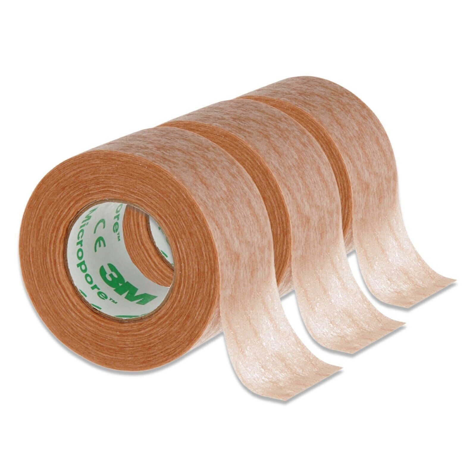 3M Augenlid-Tape Micropore 3M Tape Wimpernverlängerung Vliespflaster Hellbraun Haut Hohe Haftbarkeit