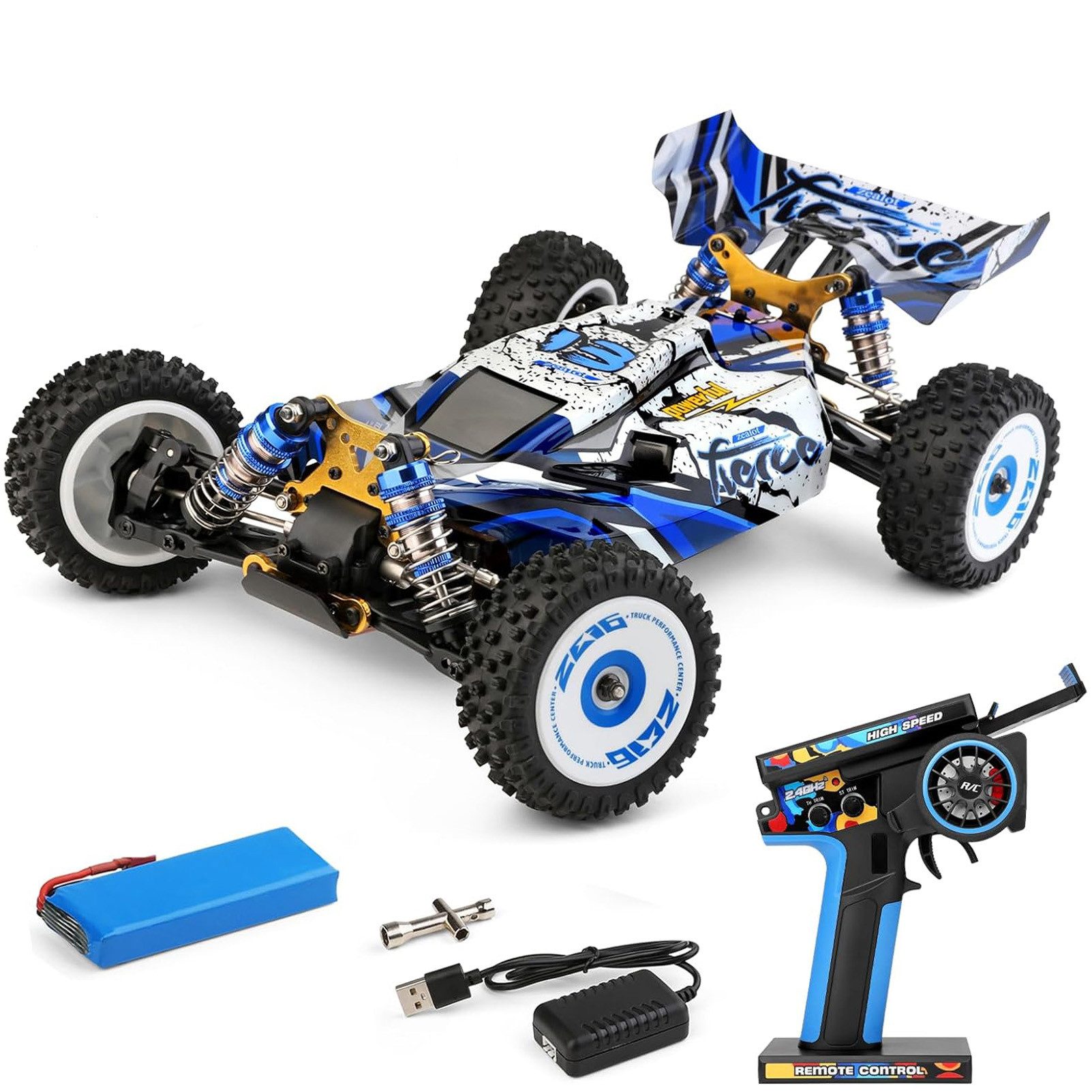 Esun RC-Auto Ferngesteuertes Auto ab 8 10 jahre,1:12 Rc Auto,75km/h (Packung, Komplettset), Kinder Auto mit Brushless Motor, Offroad rc drift car mit Akku