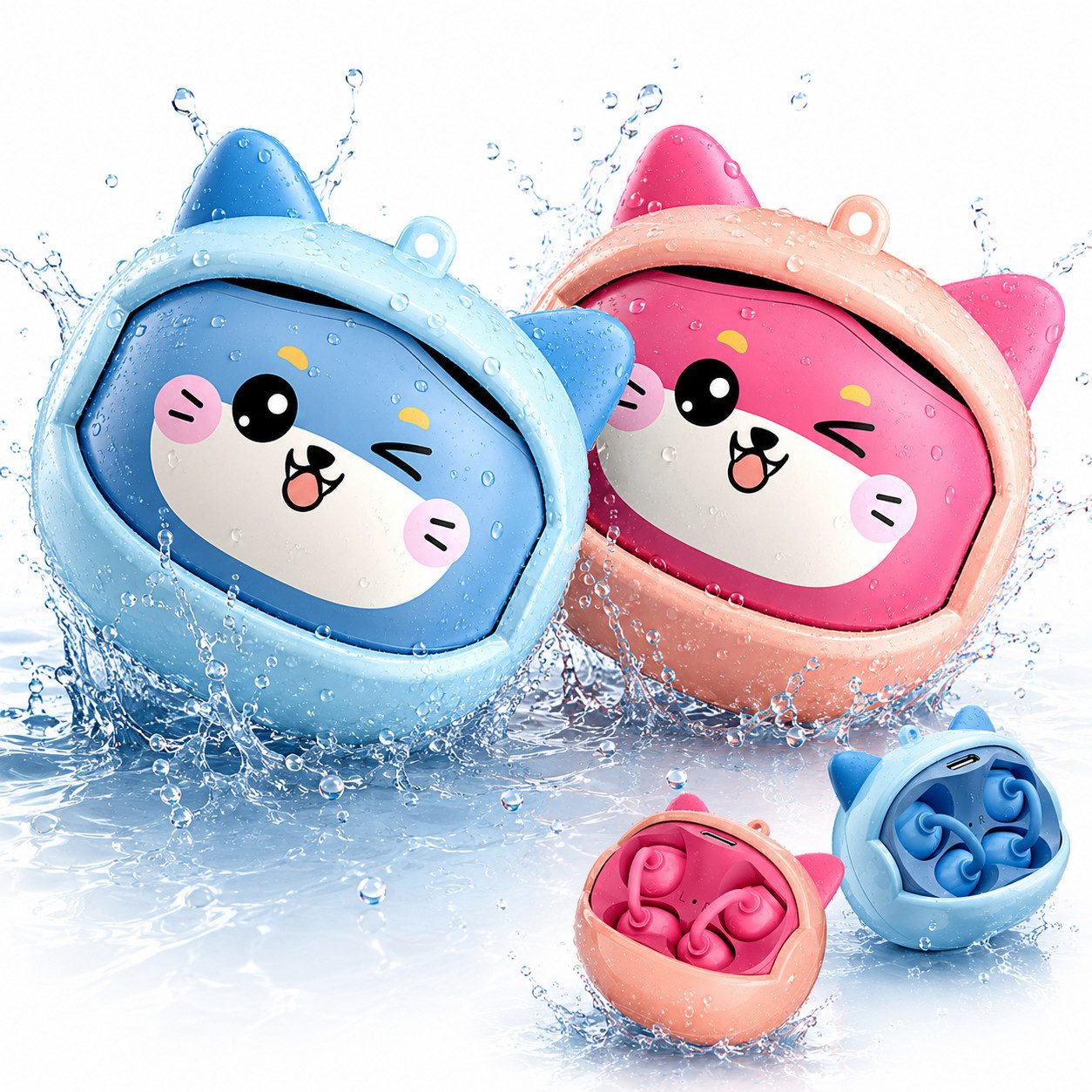 blackview AirBuds K1 Kinder-Ohrhörer, leicht Ohrclip, Bluetooth 6.0, IPX4 Kinder-Kopfhörer (bluetooth, 22h Spielzeit, IPX4, Smart Touch)