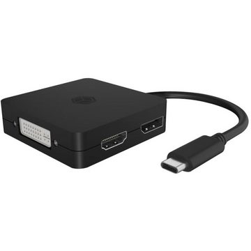 ICY BOX »USB Adapter IB-DK1104-C, USB-C Stecker > VGA + DVI + HDMI + DisplayPort Buchse« Computer-Kabel