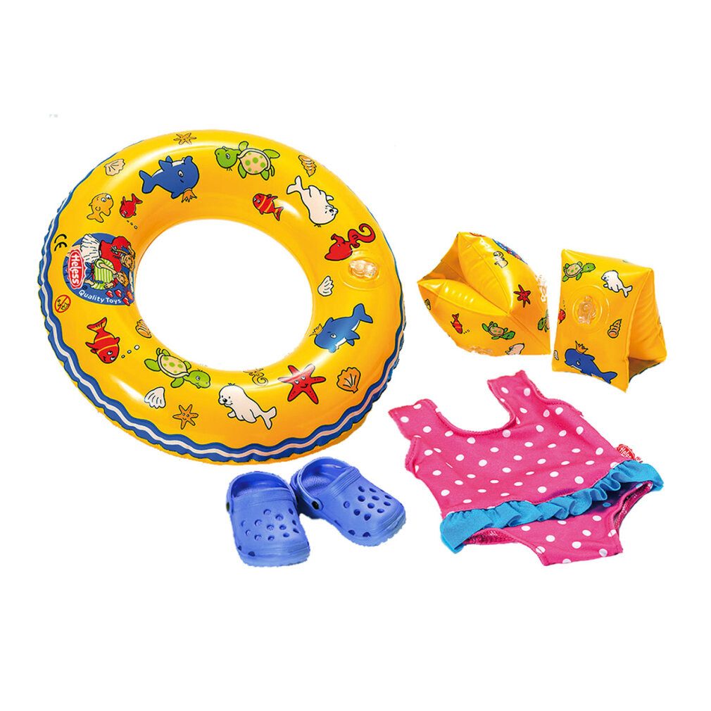 Heless Puppenhausmöbel 88 - Swim Set For Dolls, Swimsuit, Clogs, Swim Ring günstig online kaufen