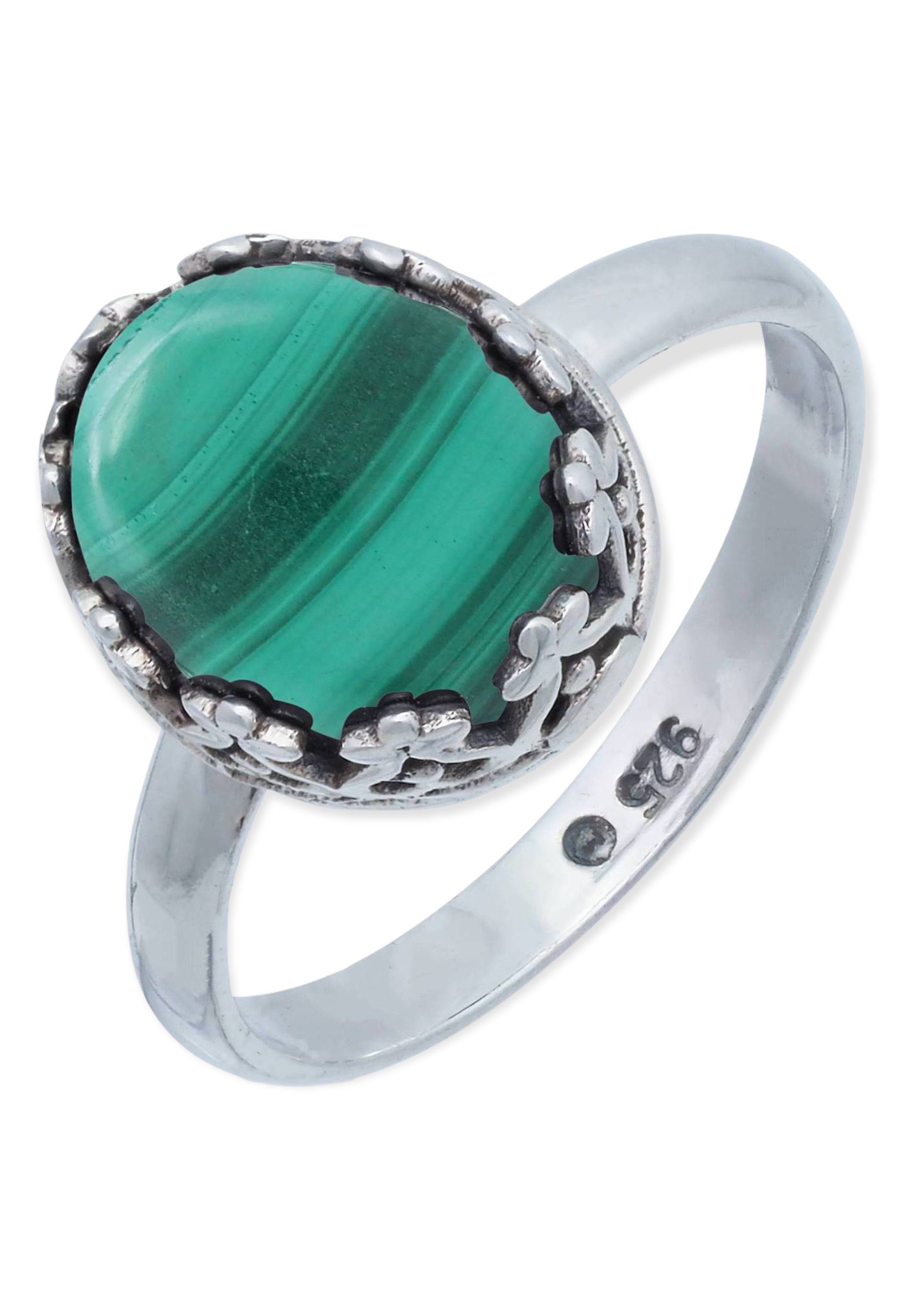 Mantraroma Silberring MALUHIA - 925er Sterlingsilber Mit Edelstein