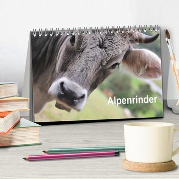 CALVENDO Wandkalender Alpenrinder (Tischkalender 2024 DIN A5 quer), CALVENDO Monatskalender