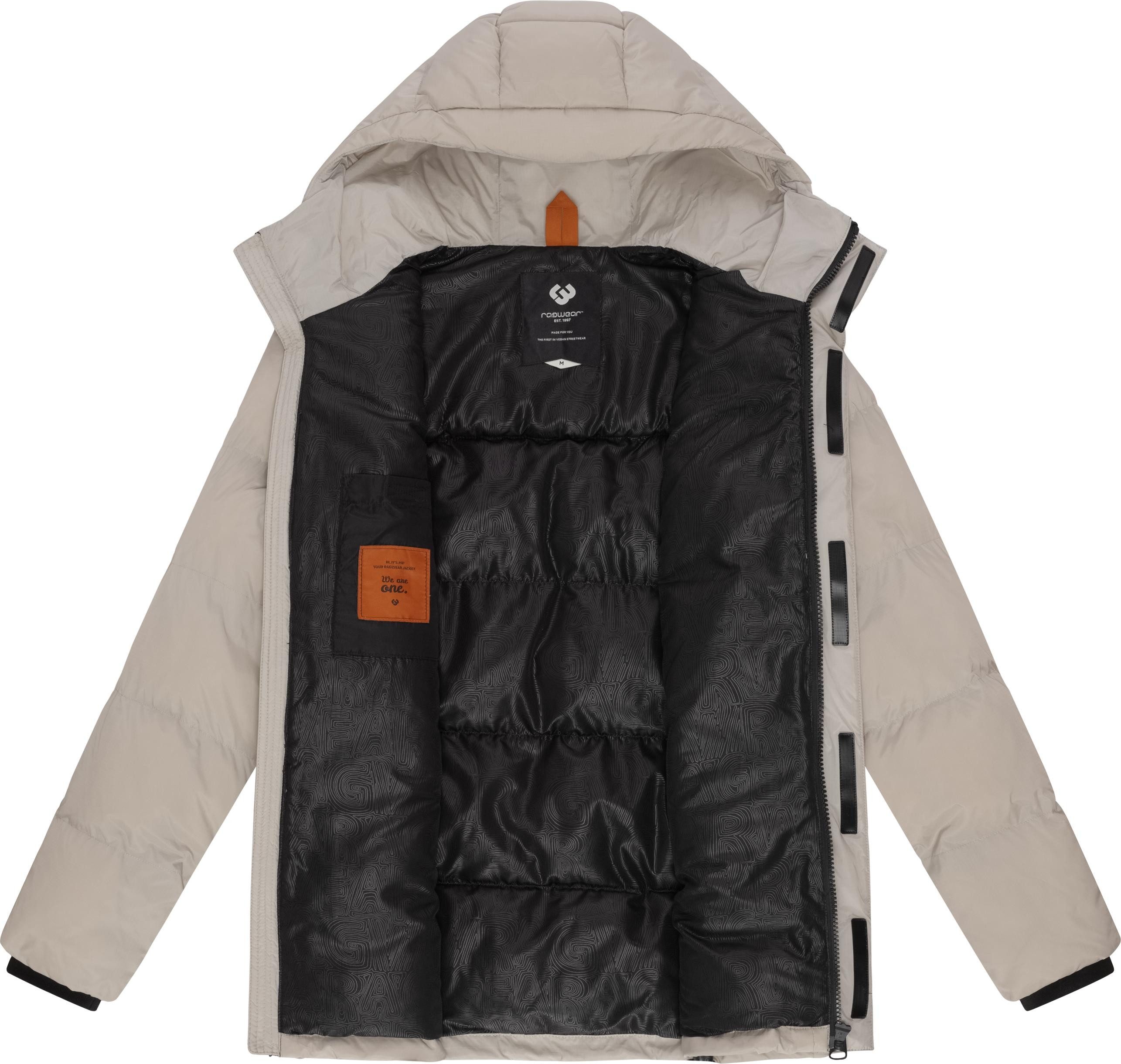 Ragwear Steppjacke Mikkesh Sportliche Herren Winterjacke mit Kapuze