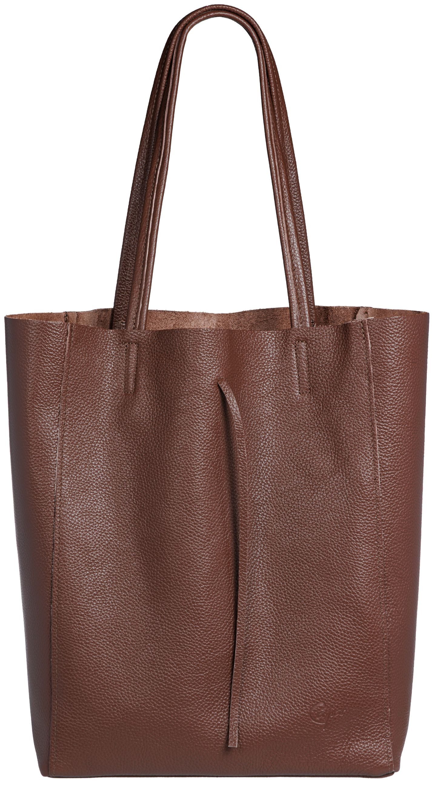 Caspar Schultertasche - Großer Damen Leder Shopper Tasche - CLASSIC LINE - günstig online kaufen
