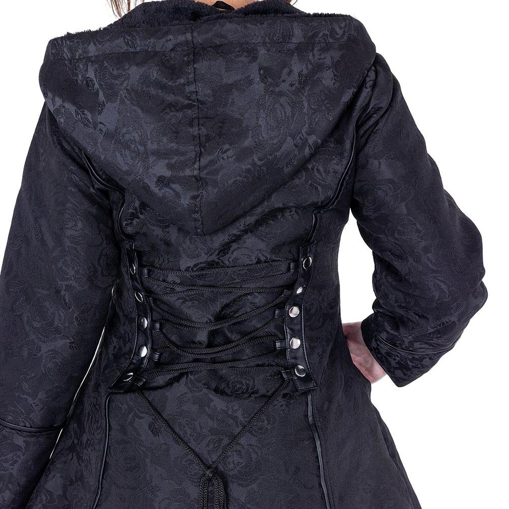 Poizen Industries Kurzmantel Medea Übergangsmantel Gothic Goth Vintage – Bild 4 von 5