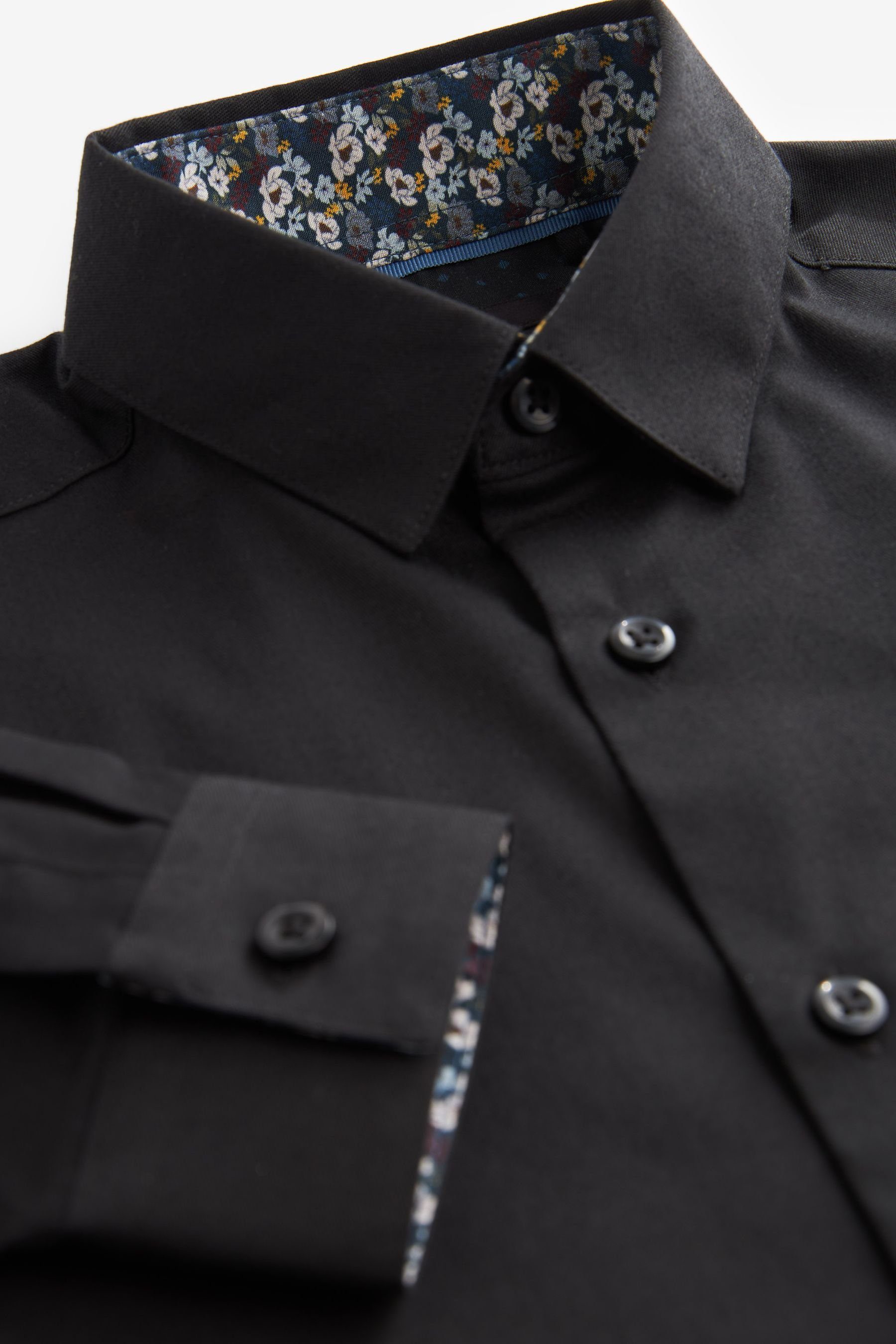 Next Langarmhemd Langarmhemd mit elegantem Besatz (1-tlg)