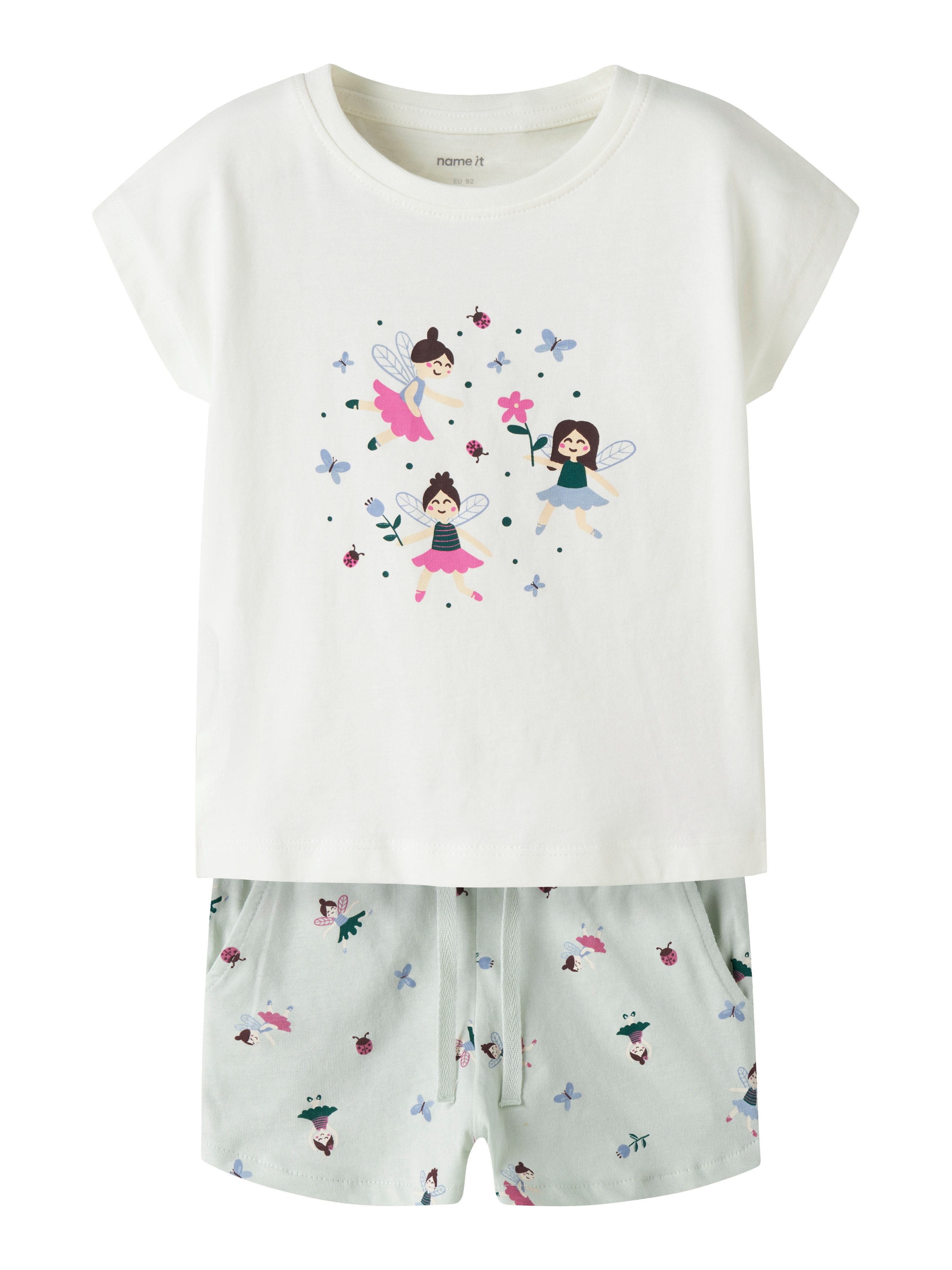 Name It Shorty NMFVIGEA CAPSL TOP SET (Set, 2 tlg) bestehend aus Shirt und Shorts