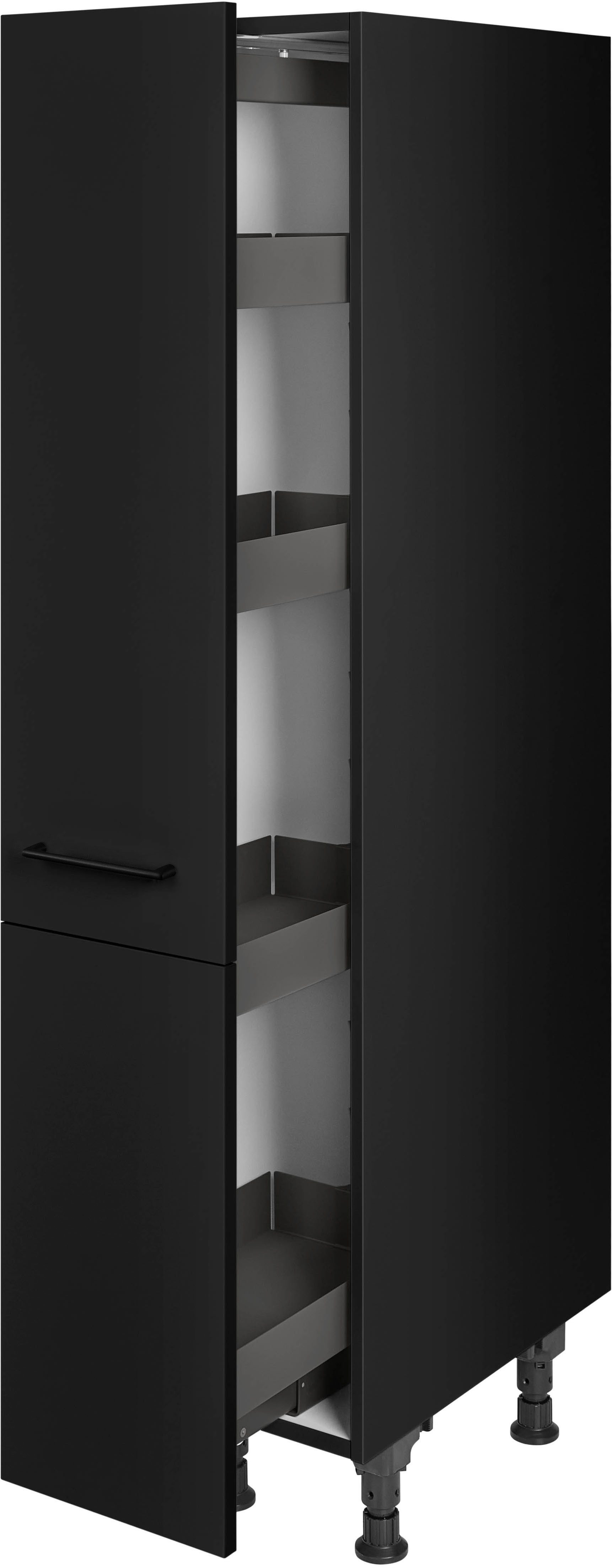 nobilia® Apothekerschrank "MIAMI", mit 4 Einhängekörben, Breite 30 cm, Höhe 167,8 cm, vormontiert, Ein- und Auszugsdämpfung SoftStoppPro