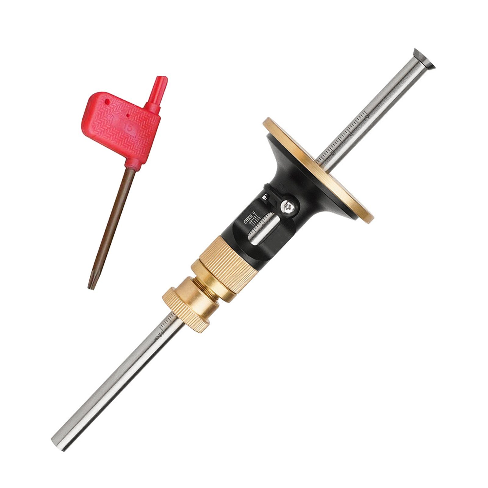 TWSOUL Markierungslinie Anreißwerkzeug Streichmaß Markiermesser Schreinerwerkzeuge, Feineinstellung in 0,2mm Schritten