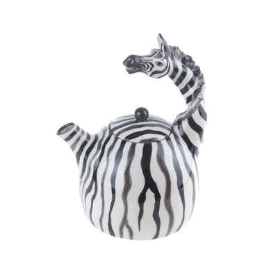 Jameson + Tailor Teekanne Design-Kanne Zebra, 1.2 l, (Stück, Stück), Teekanne Porzellan