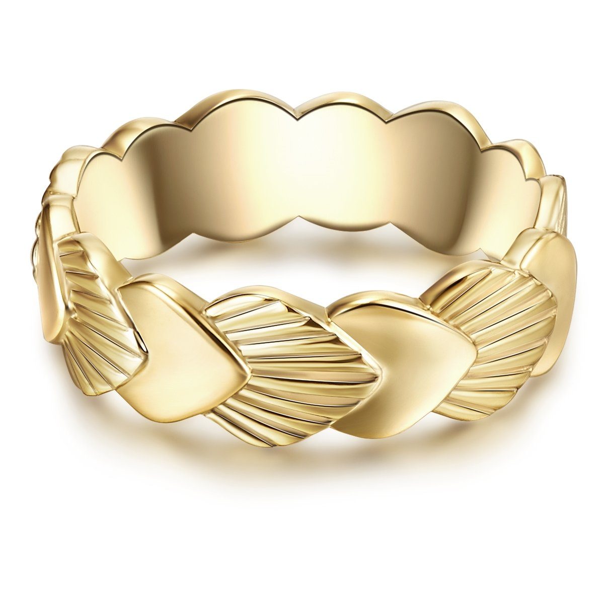 Lulu & Jane Fingerring Muschel gelbgold günstig online kaufen
