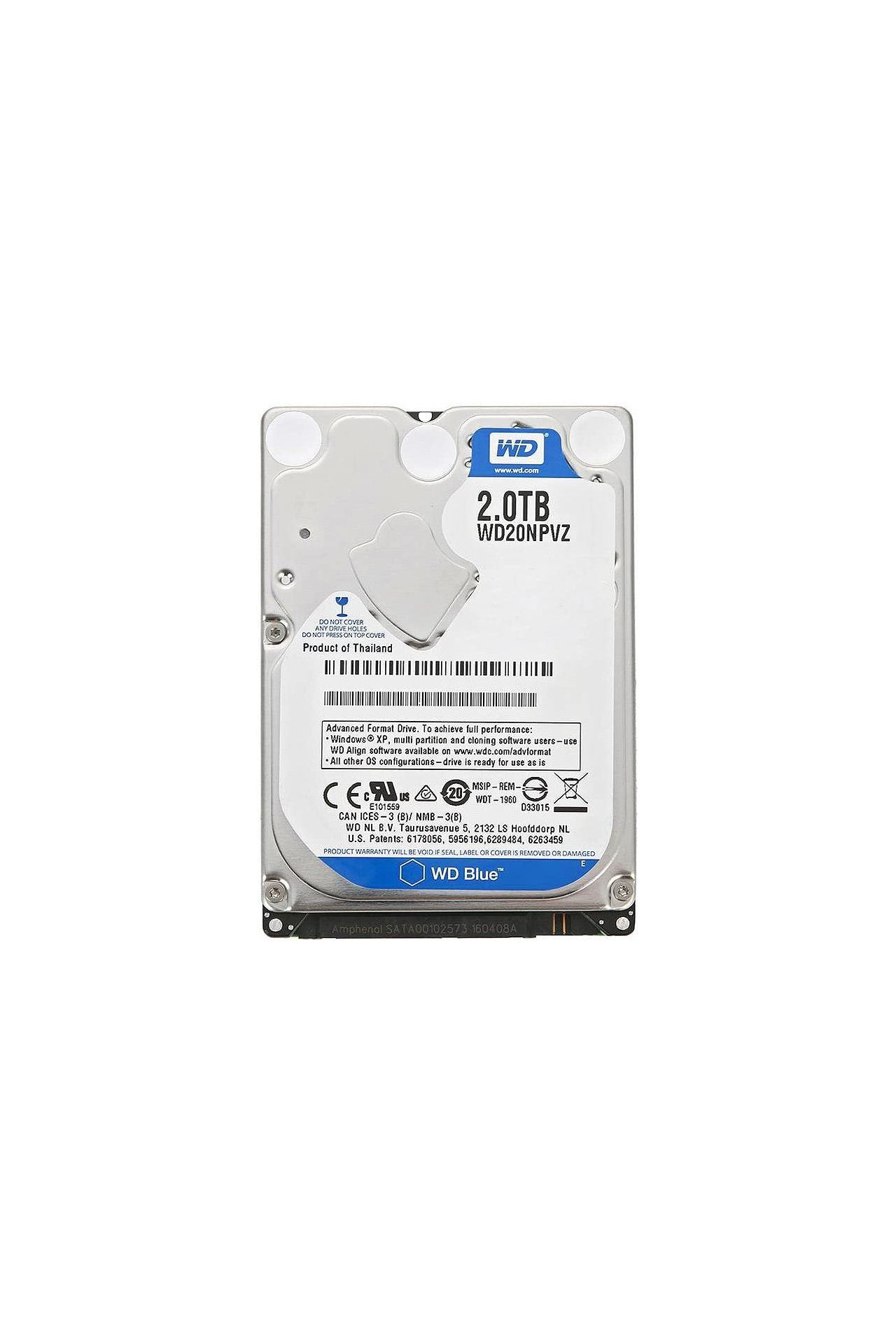 Western Digital WD Blue 2 TB interne Festplatte 2,5 Zoll (SATA, 5400 U/min,  6 Gb/s) W interne HDD-Festplatte