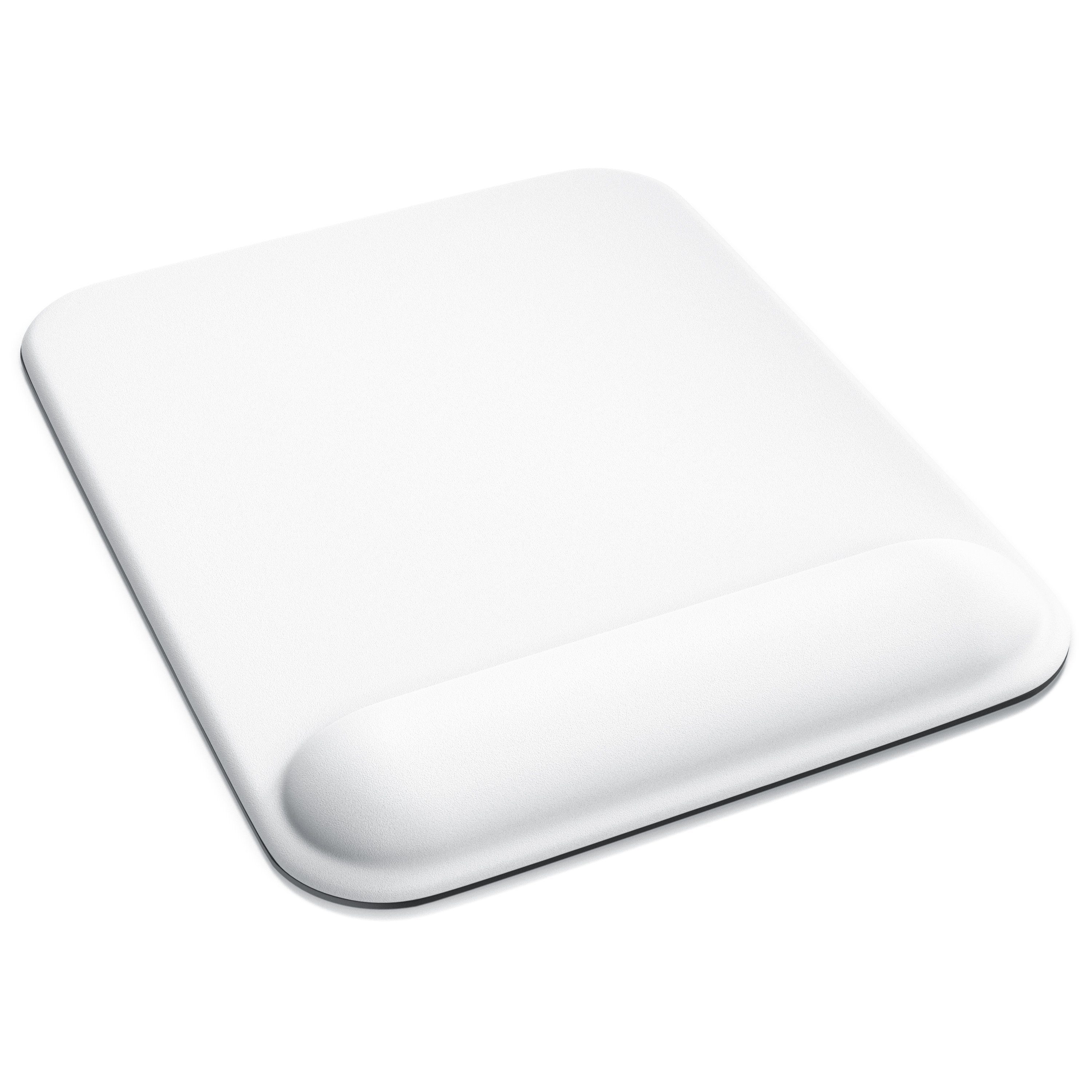 CSL Gaming Mauspad Office Gel Mousepad mit Handgelenkpolster 225 x 280 x 20 mm (1-St), Handballenauflage, Gelpolster ergonomisch, abwaschbar, weiß
