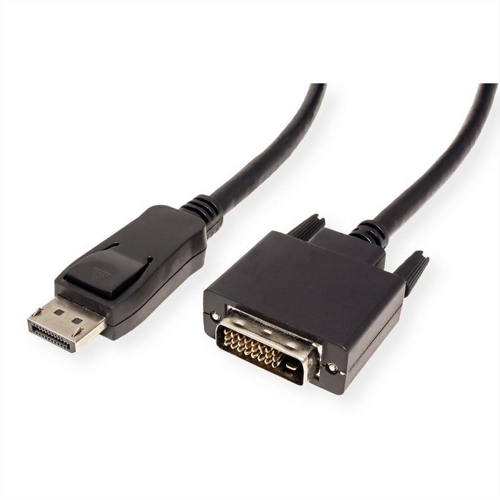 VALUE DisplayPort Kabel DP ST - DVI-D ST Audio- & Video-Kabel DisplayPort Männlich (Stecker) DVI-D 18+1 Single-Link Männlich (Stecker) (150.0 cm)
