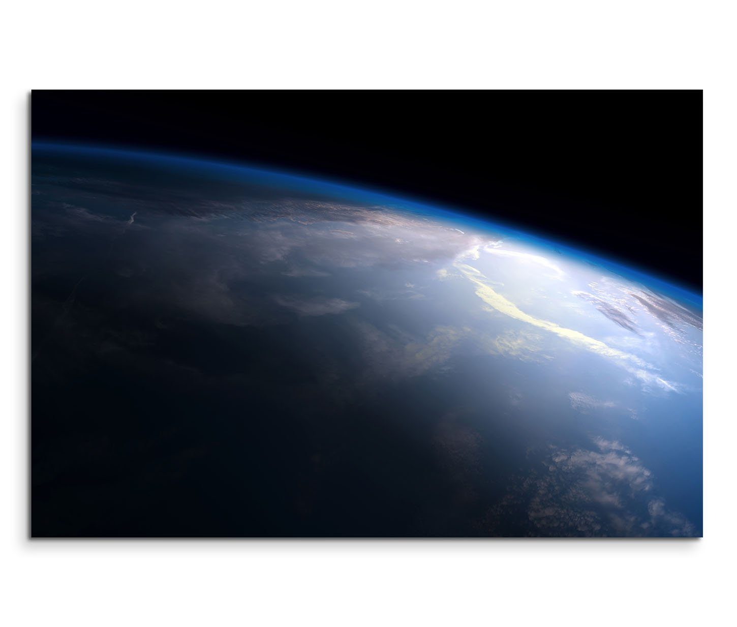 Leinwandbild 120x80cm Wandbild Planet Erde Weltall Draufsicht