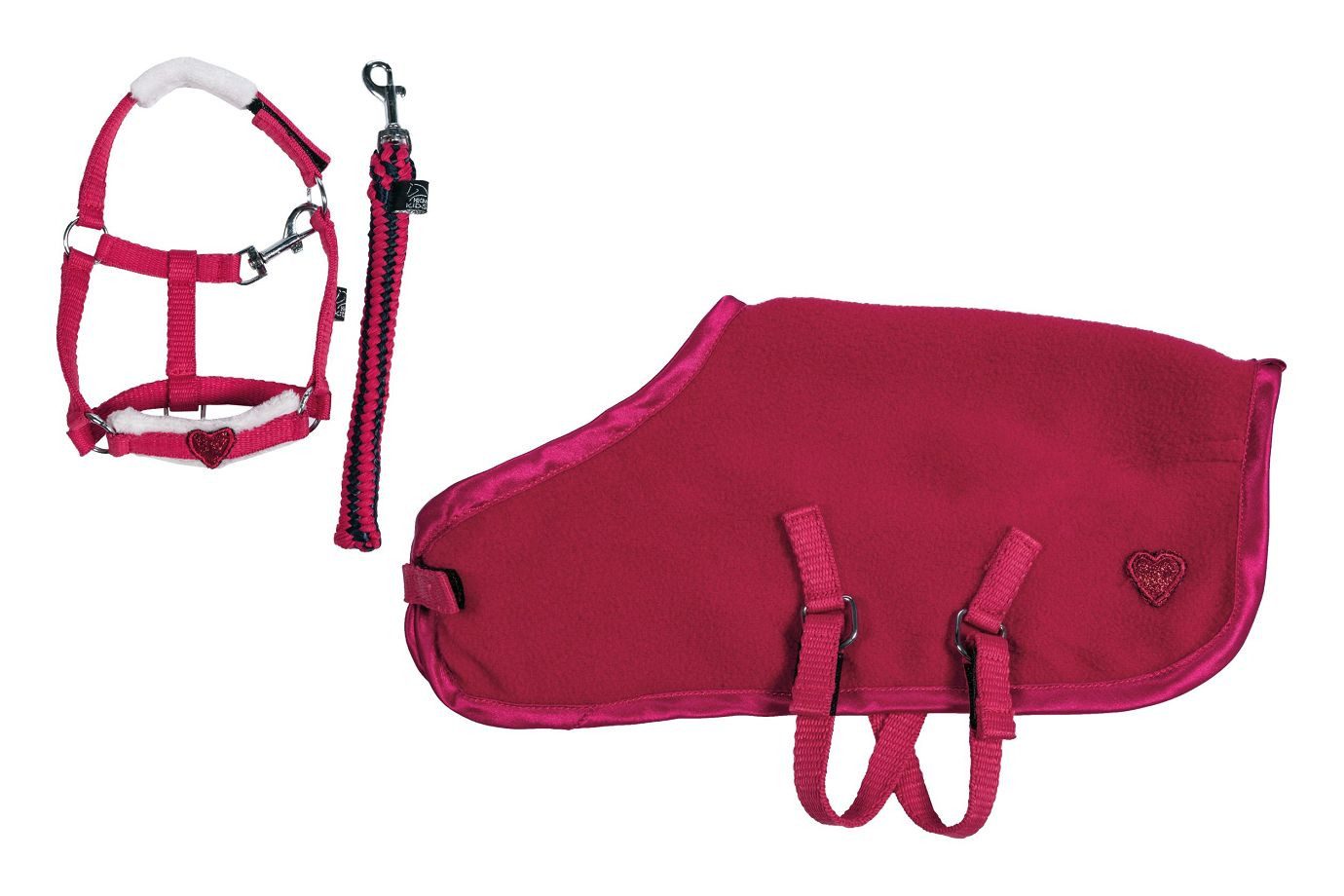 HKM Steckenpferd HKM Set Cuddle Pony verschiedene Farben Halfter, Strick und Decke