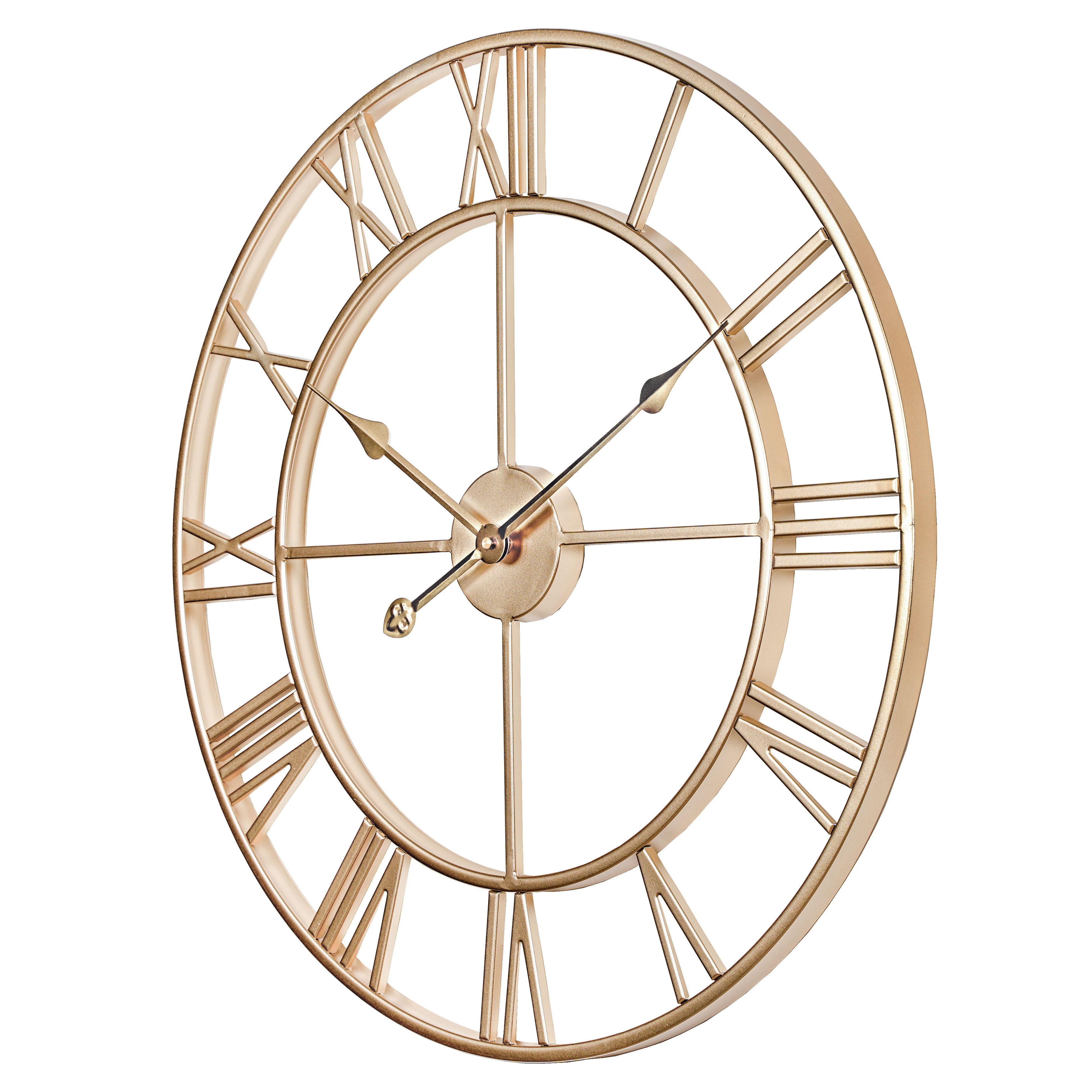 Samilito Wanduhr im Vintage-Stil Rund mit Robuster 2cm dicker Rahmen,römische Ziffern (Leises Quarzwerk, kein tickendes Geräusch dicker Rahmen)