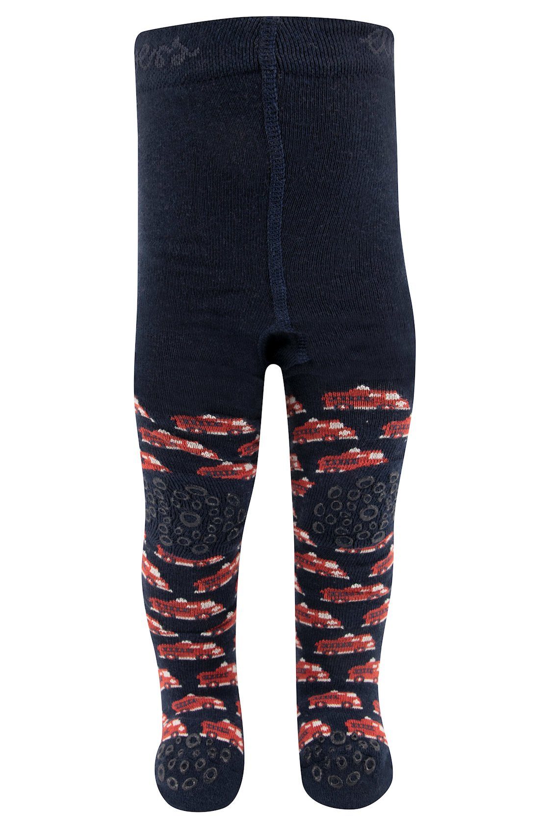 Strickstrumpfhose Ewers Jungen Krabbelstrumpfhose Feuerwehr navy blau