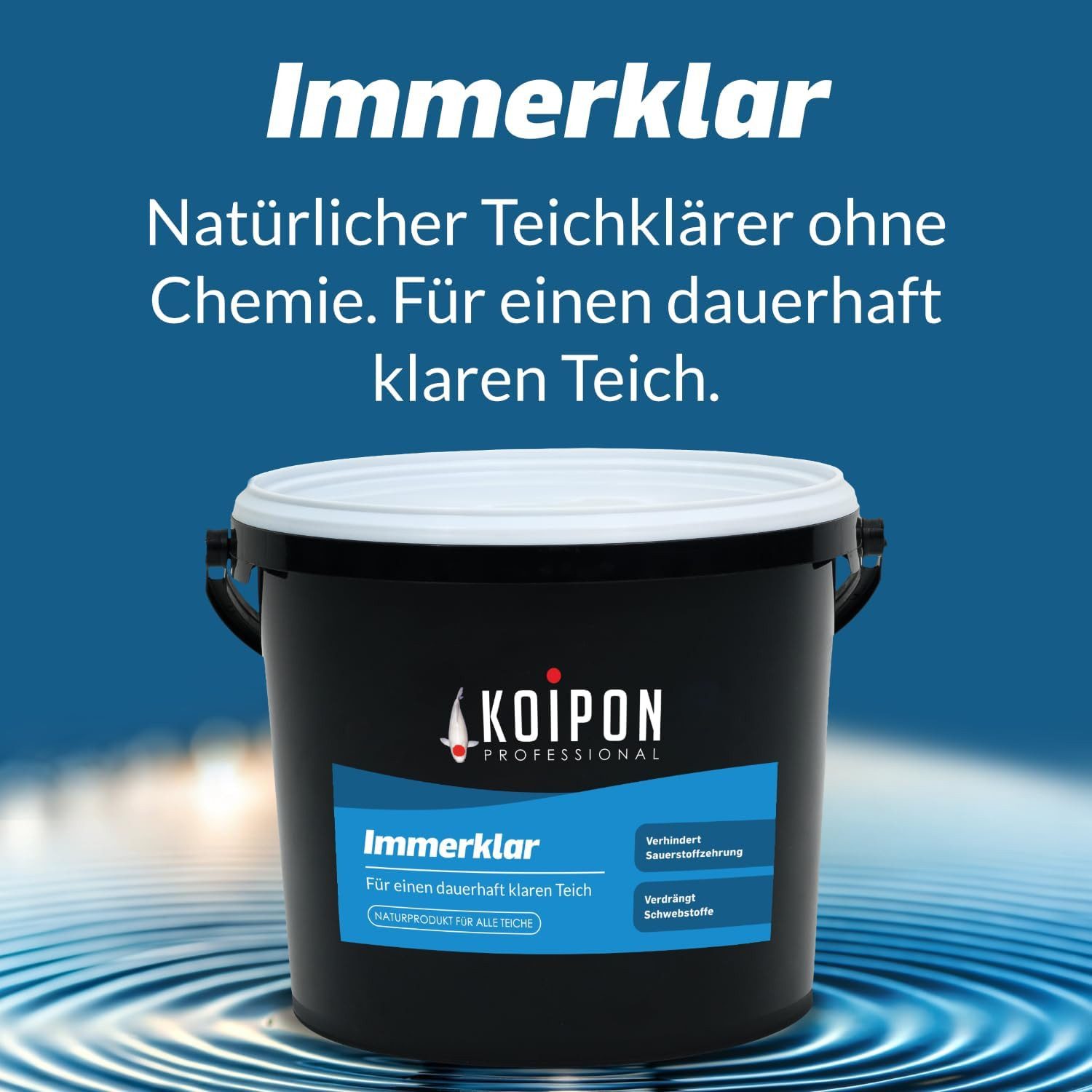 KOIPON Teichpflege KOIPON Oxalit Teichschlammentferner gegen Laub & Ablagerungen, Teichschlammentferner, Sauerstoff, Sofortwirkung, Made in Germany