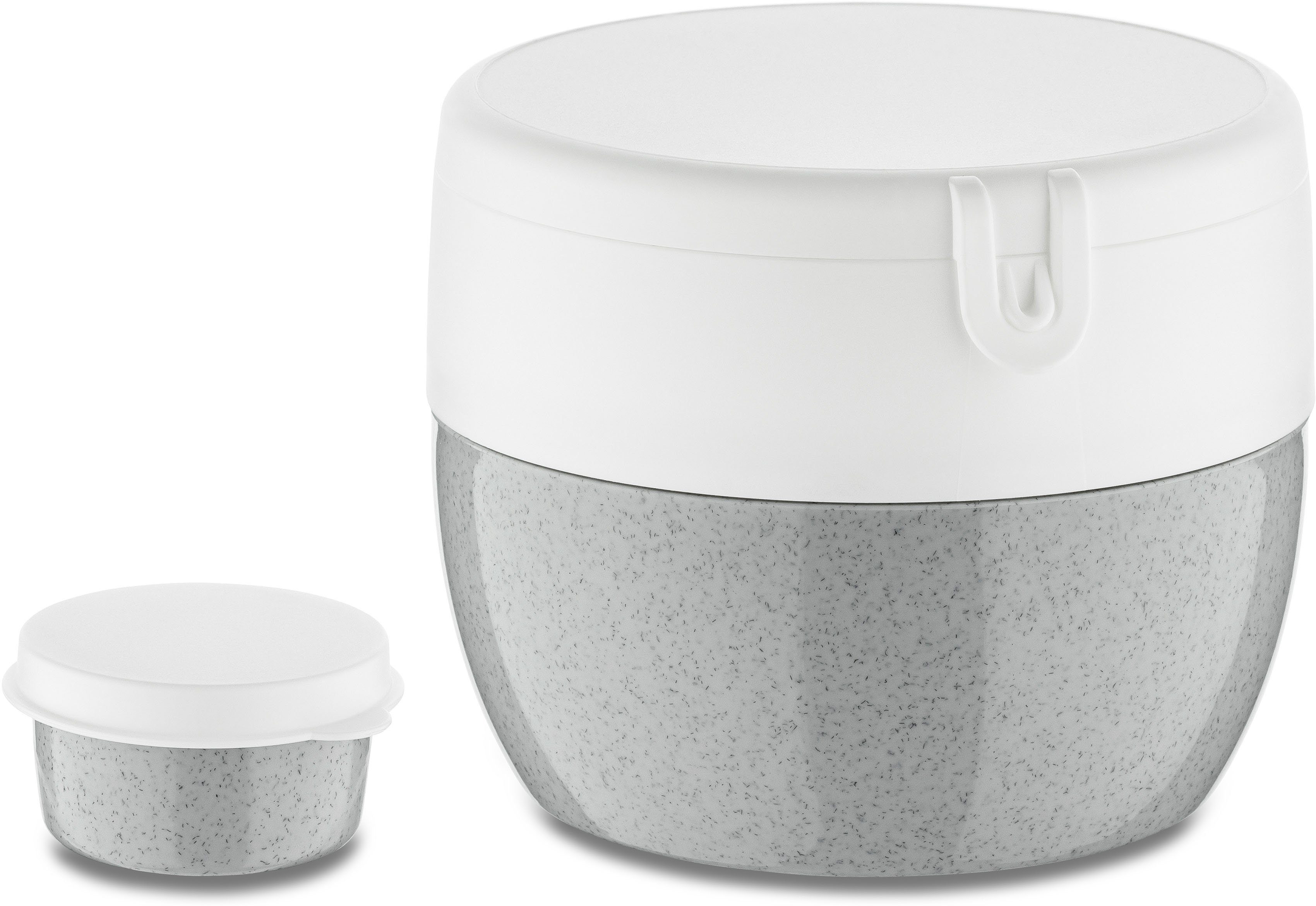 KOZIOL Lunchbox BENTOBOX M, Kunststoff, (1-tlg), spülmaschinengeeignet, melaminfrei, 400 ml organic grey