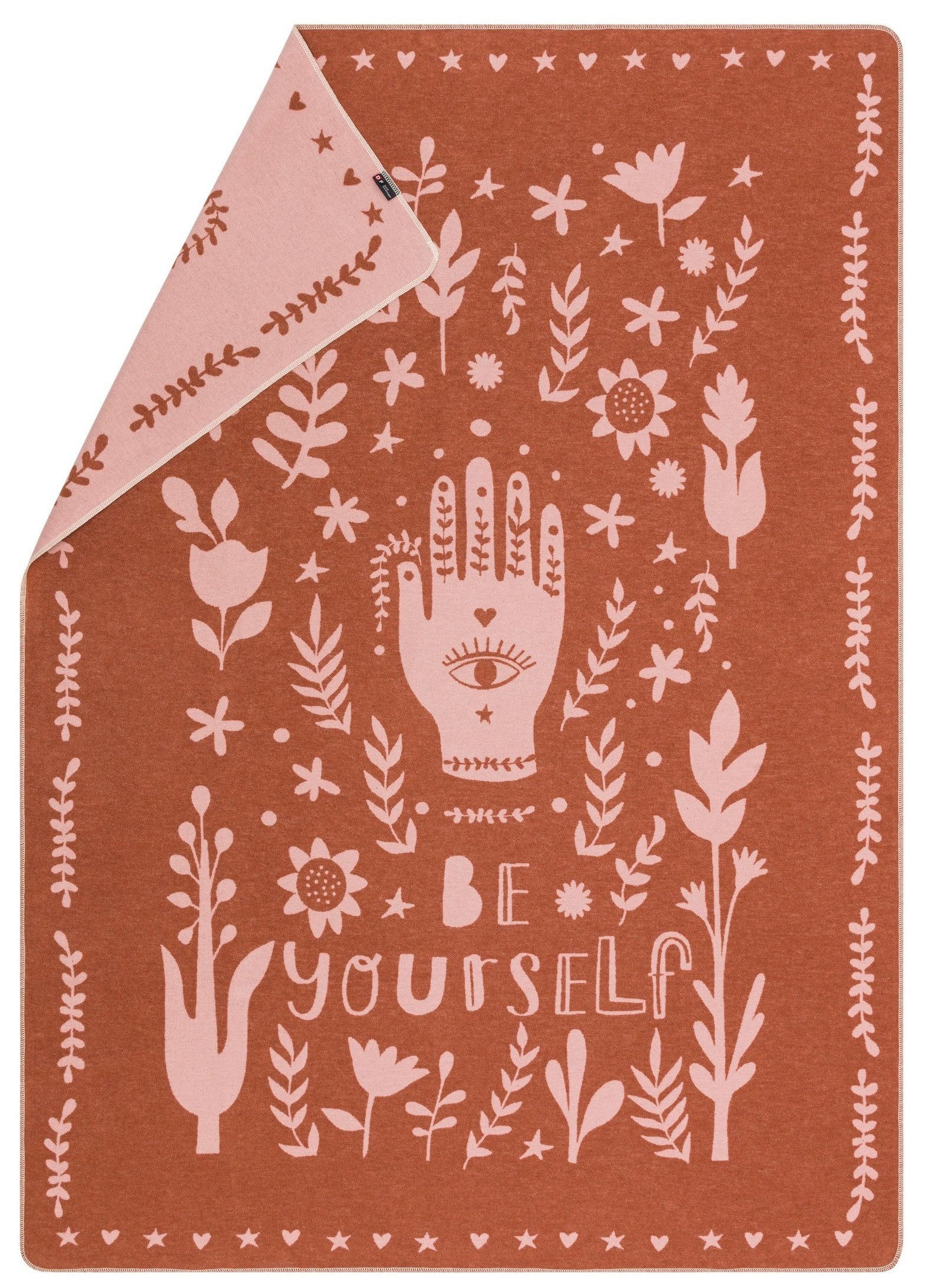 Wohndecke Silvretta 'be yourself' 140 x 200 cm Kupfer- Orange/Rosa, DAVID FUSSENEGGER