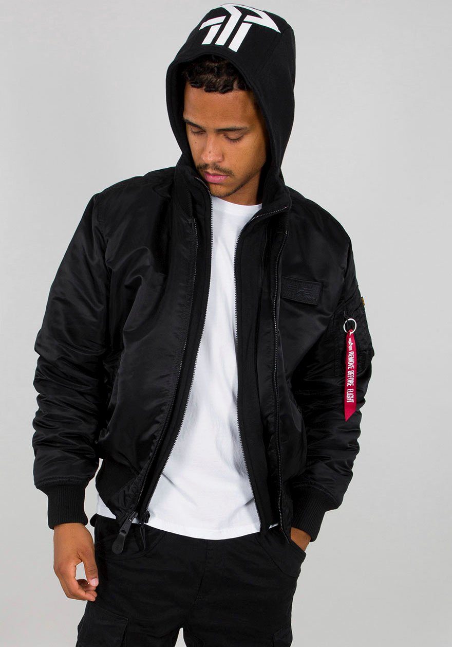 95 MA-1 Industries Print Alpha black Back ZH /white Bomberjacke