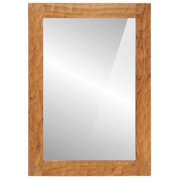 vidaXL Spiegel Badspiegel 50x70x2,5 cm Massivholz Akazie und Glas (1-St)