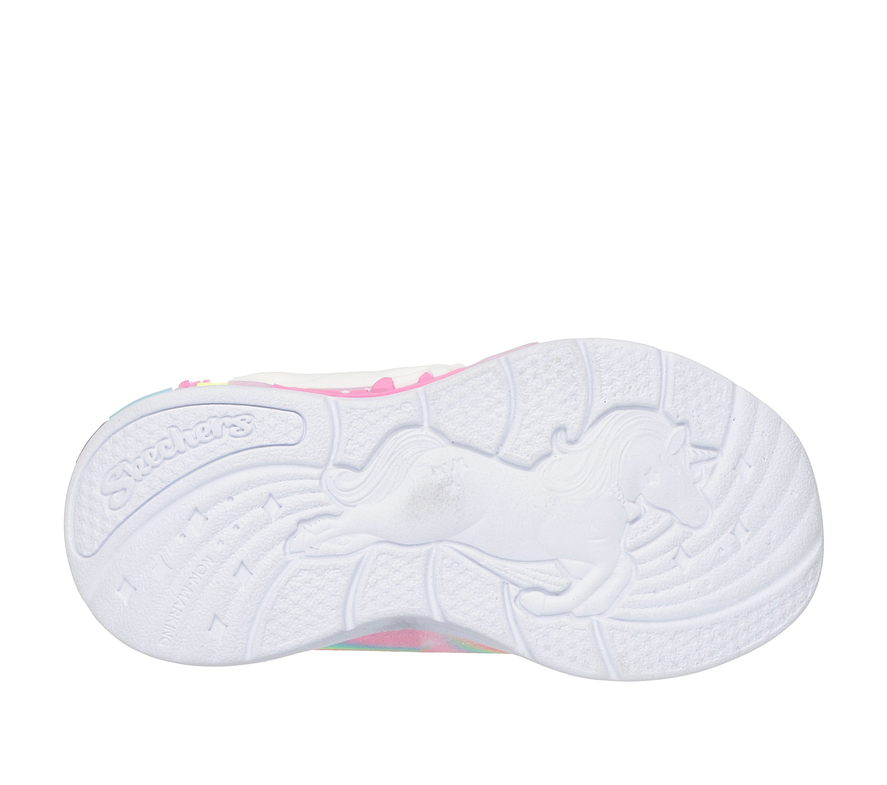 Skechers UNICORN CHASER LIGHTS Lauflernschuh Babyschuh, Blinkschuh m. Einhornmotiv, Größenschablone zum Download