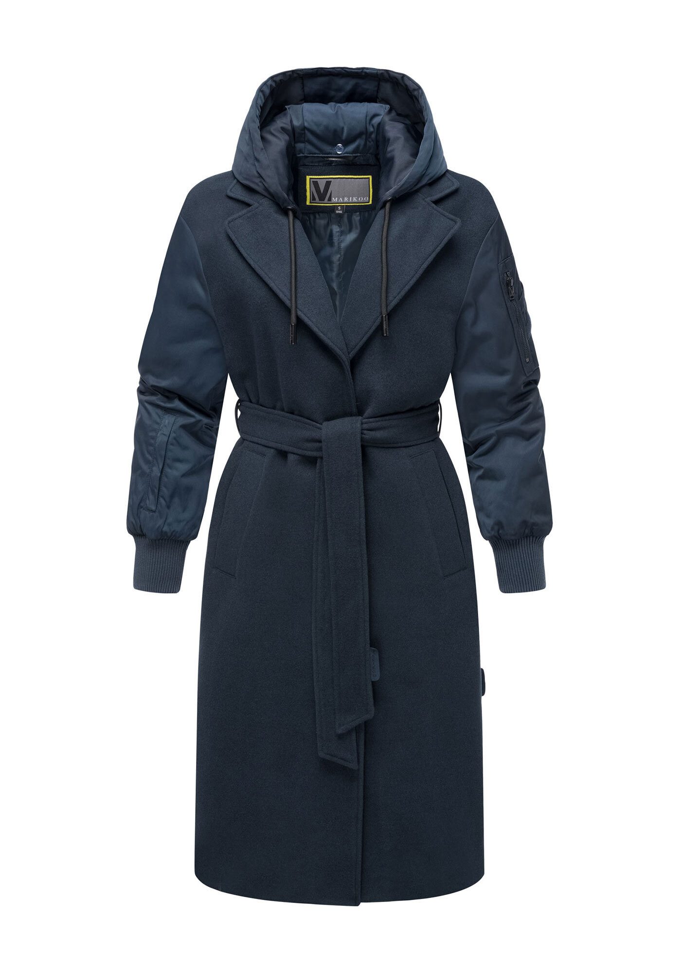 Marikoo Winterjacke Tjadee Langer Wickelmantel