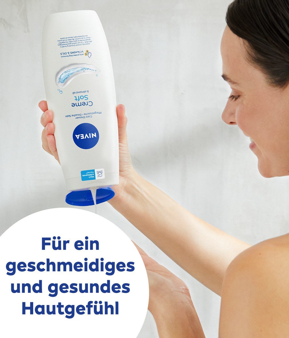Nivea Duschpflege Pflegedusche Creme Soft & Almond Oil 4 x 500 ml, 4-tlg.