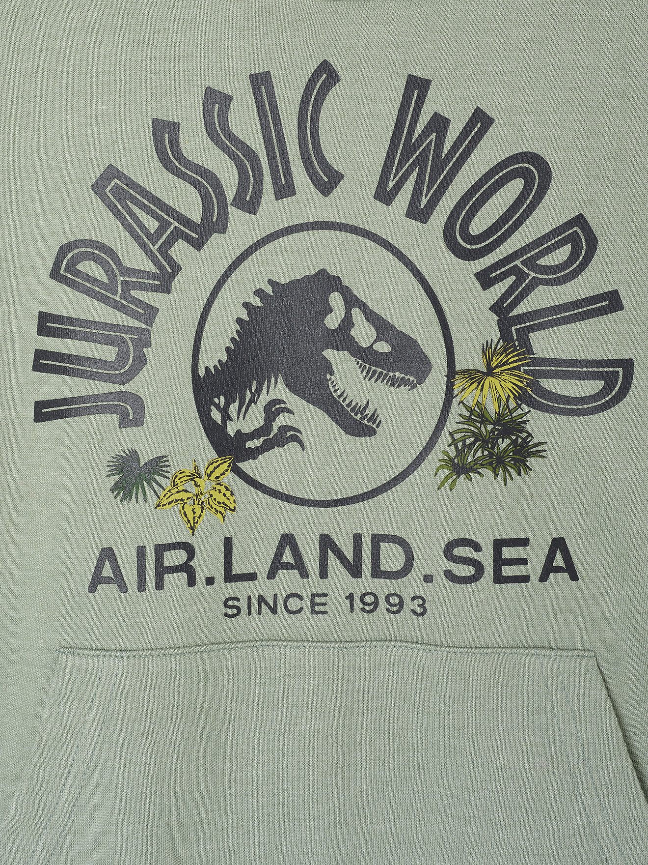 vertbaudet Fleecepullover Kinder Kapuzensweatshirt JURASSIC WORLD
