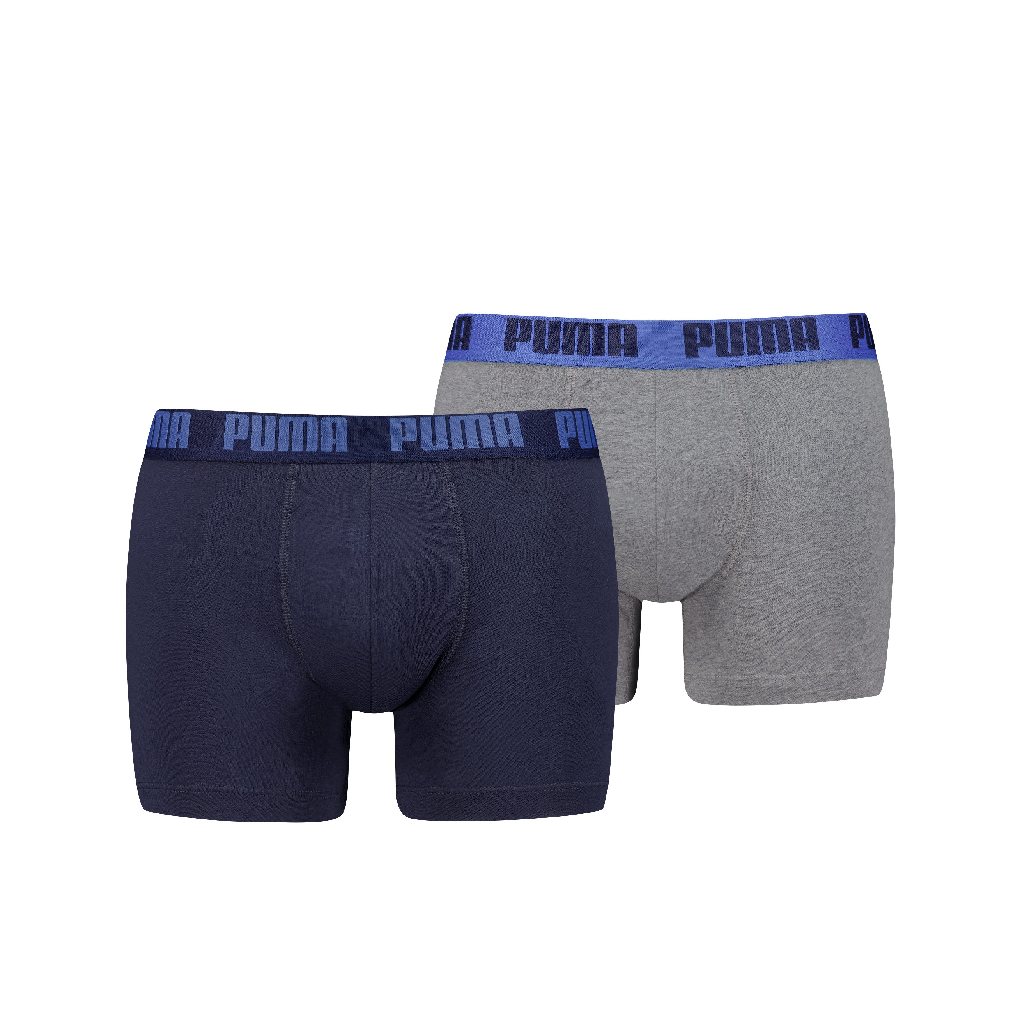 PUMA Boxershorts PUMA MEN EVERYDAY BASIC BOXERS 2P (Packung, 2er Pack) mit Puma Webbund