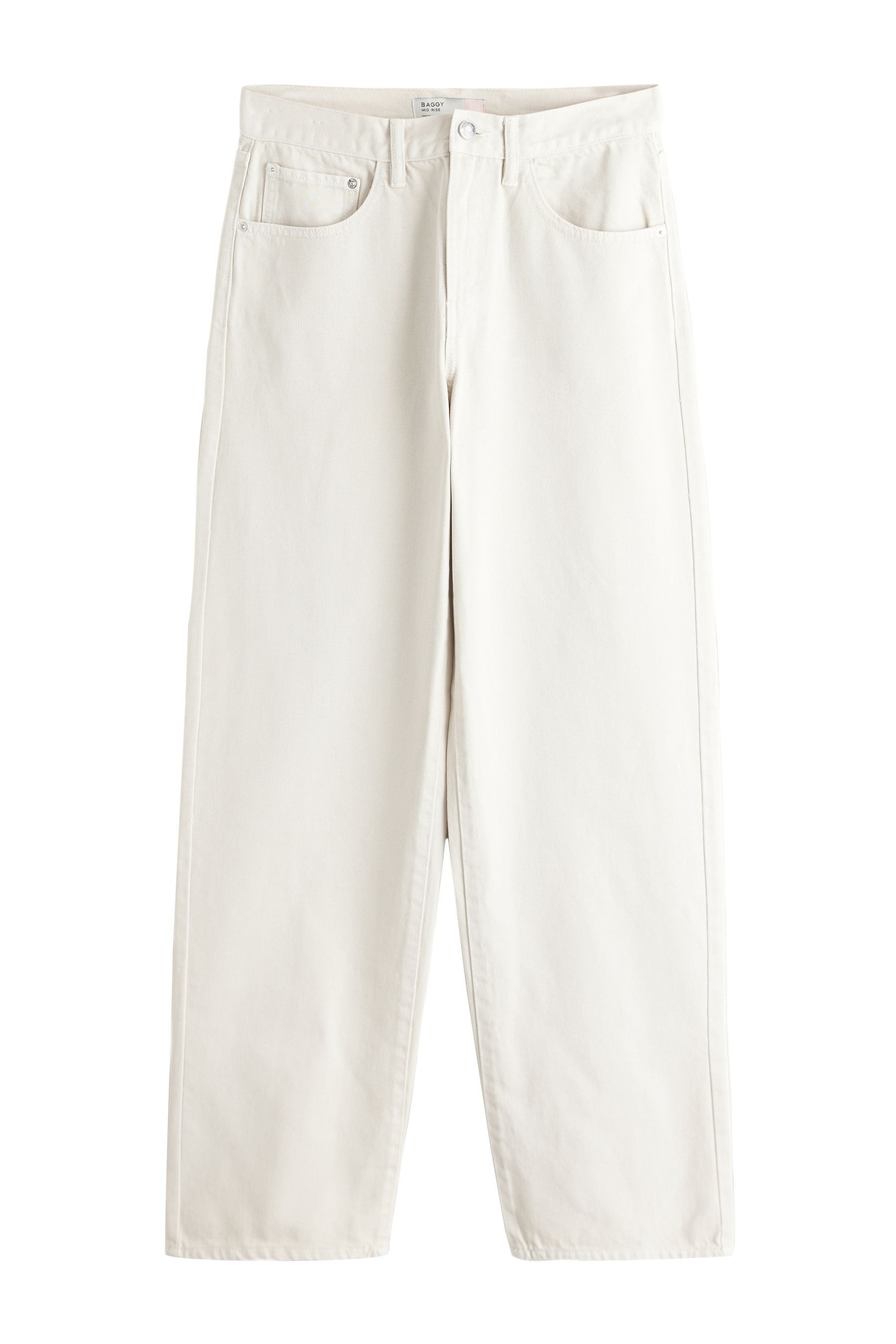 Weite Jeans Jeans mit mittelhohem Bund und weitem Bein